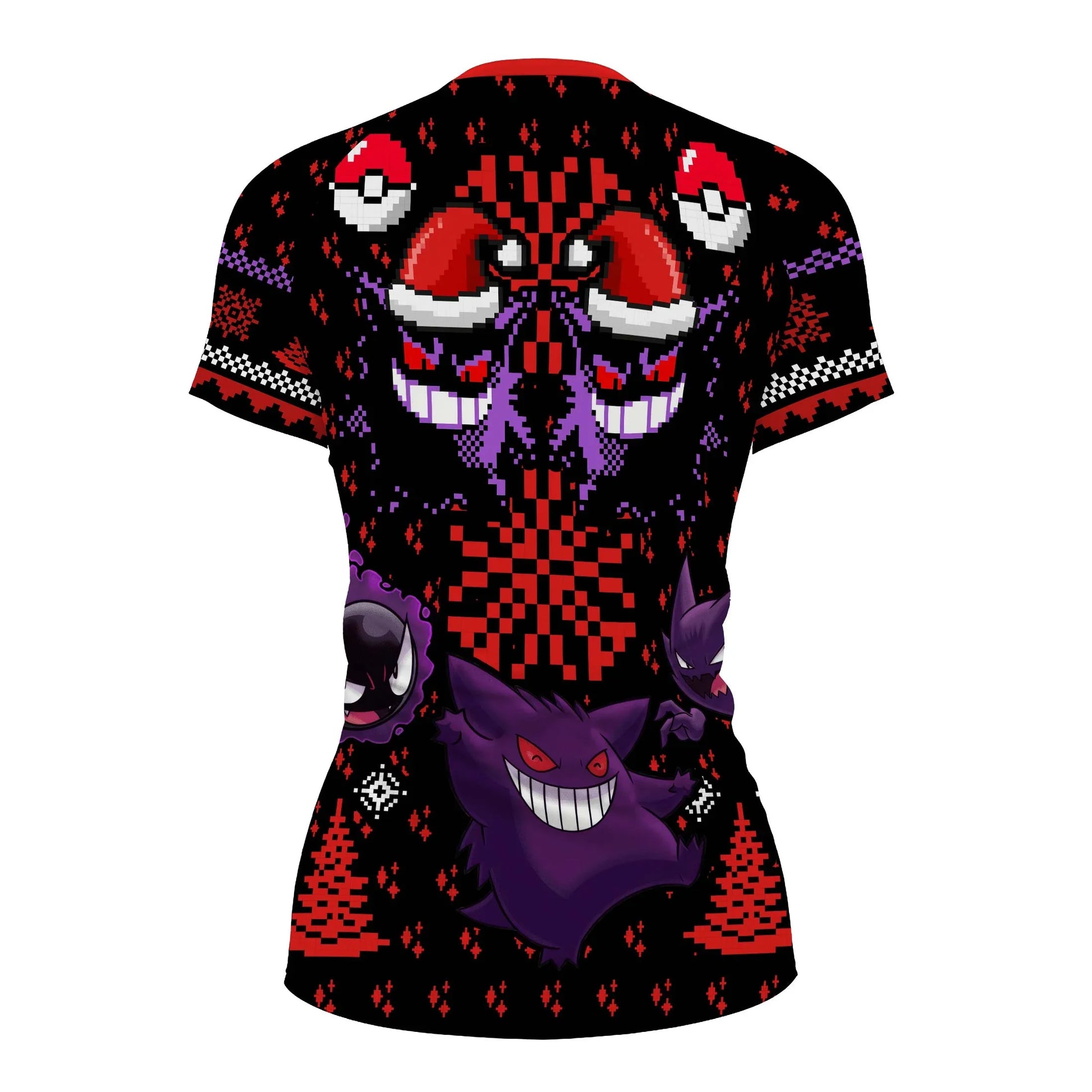 Pokemon Gastly Haunter Gengar Christmas Rash Guard