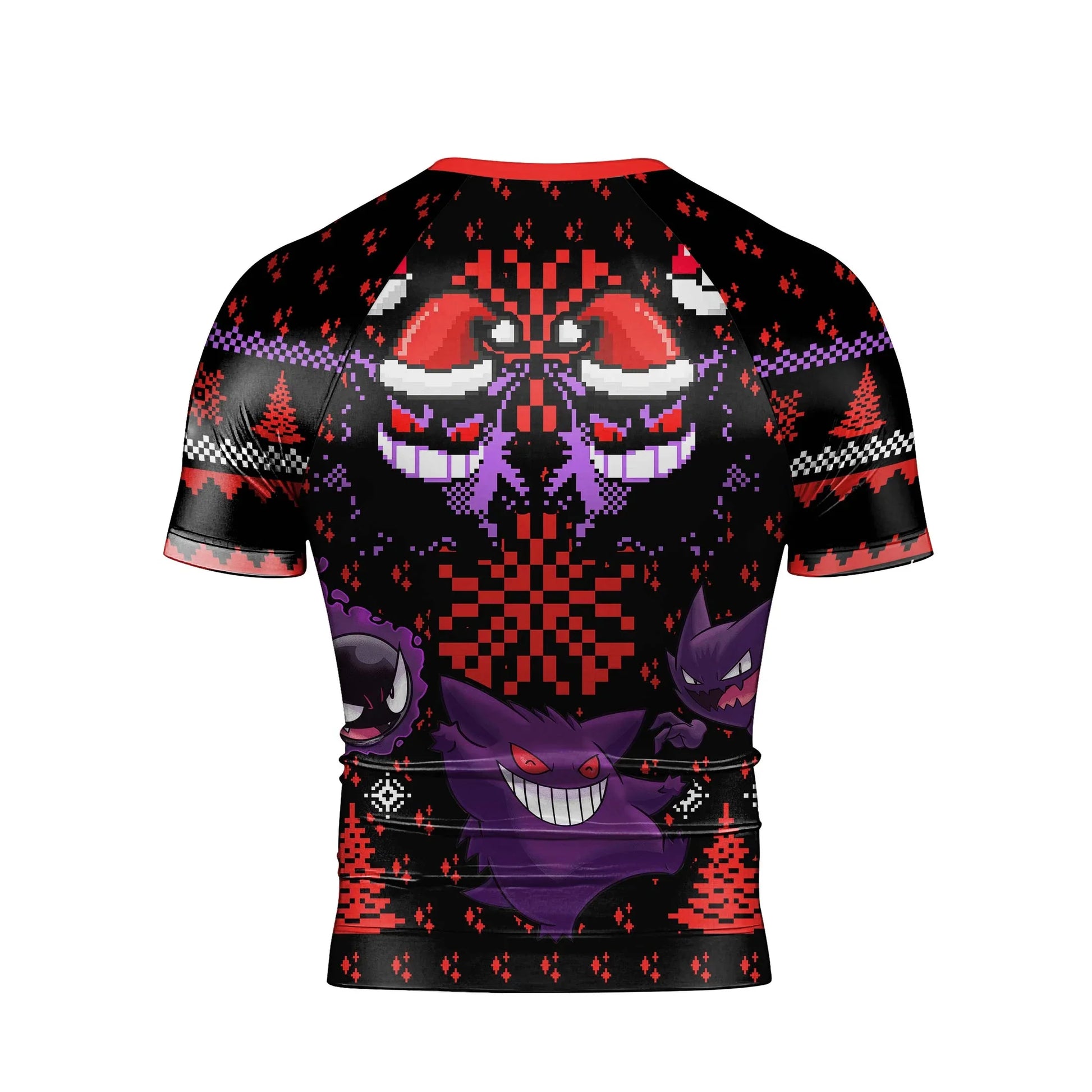Pokemon Gastly Haunter Gengar Christmas Rash Guard