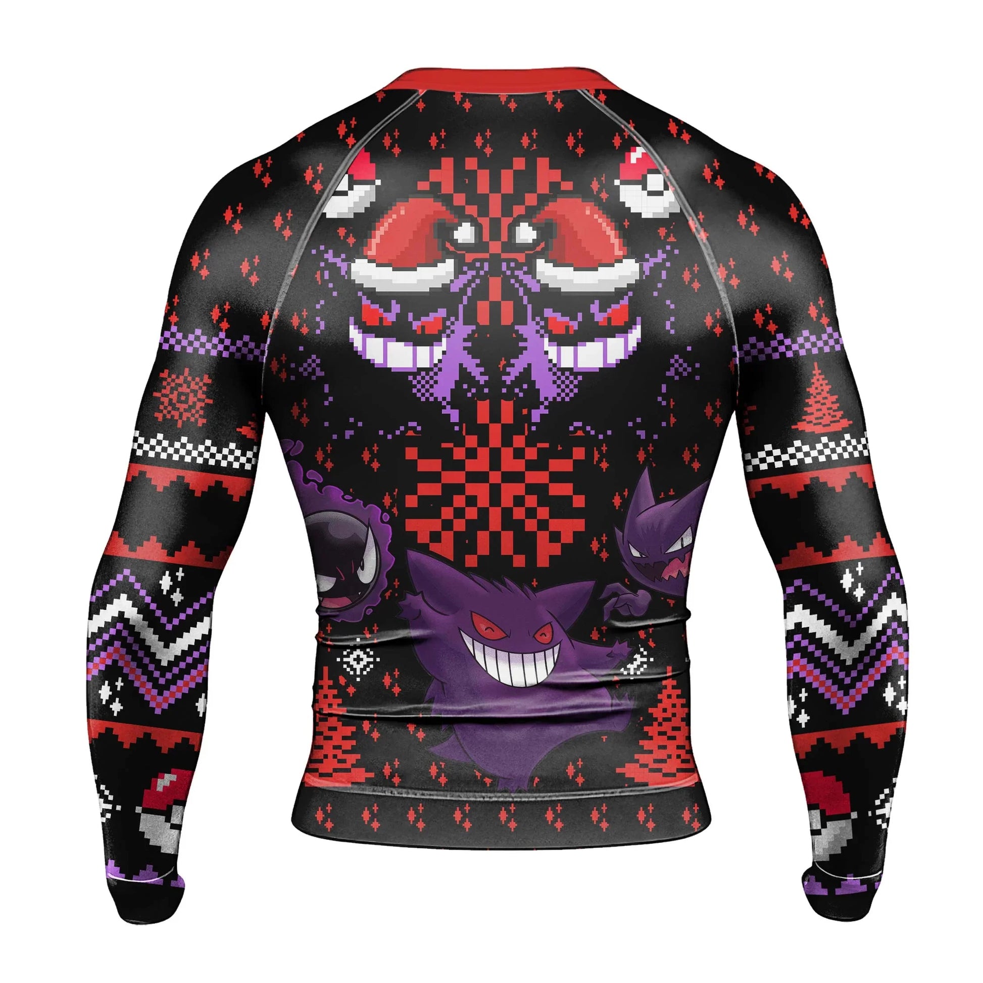 Pokemon Gastly Haunter Gengar Christmas Rash Guard