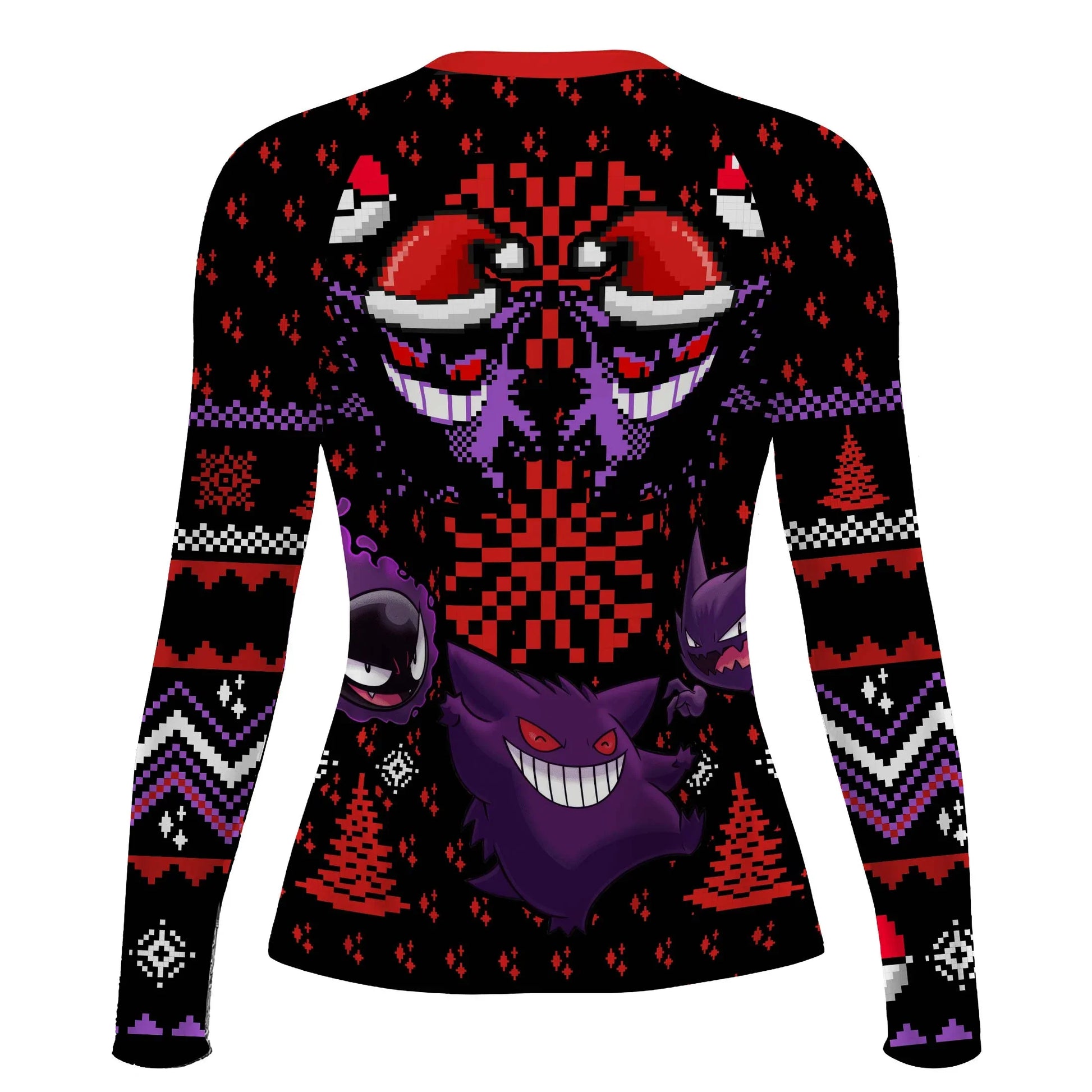 Pokemon Gastly Haunter Gengar Christmas Rash Guard