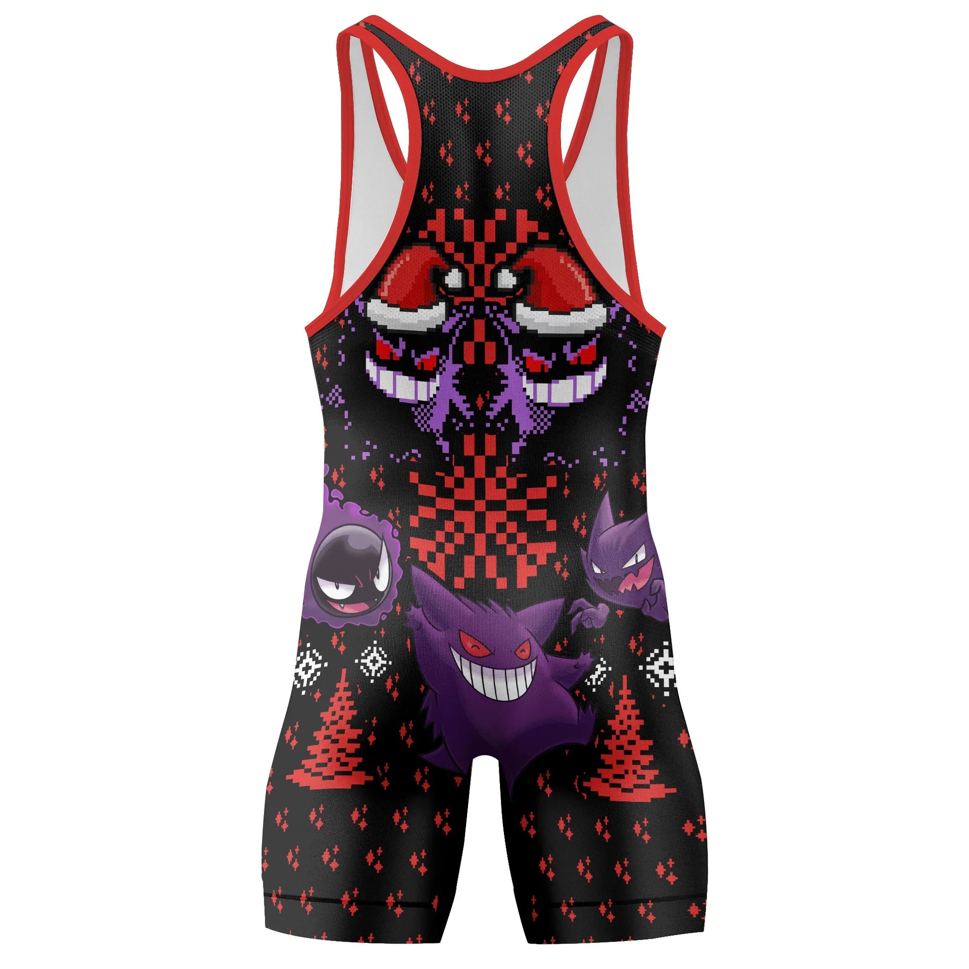 Pokemon Gastly Haunter Gengar Christmas Wrestling Singlet