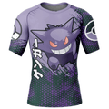 Pokemon Gengar Black And White Enviroment Rash Guard