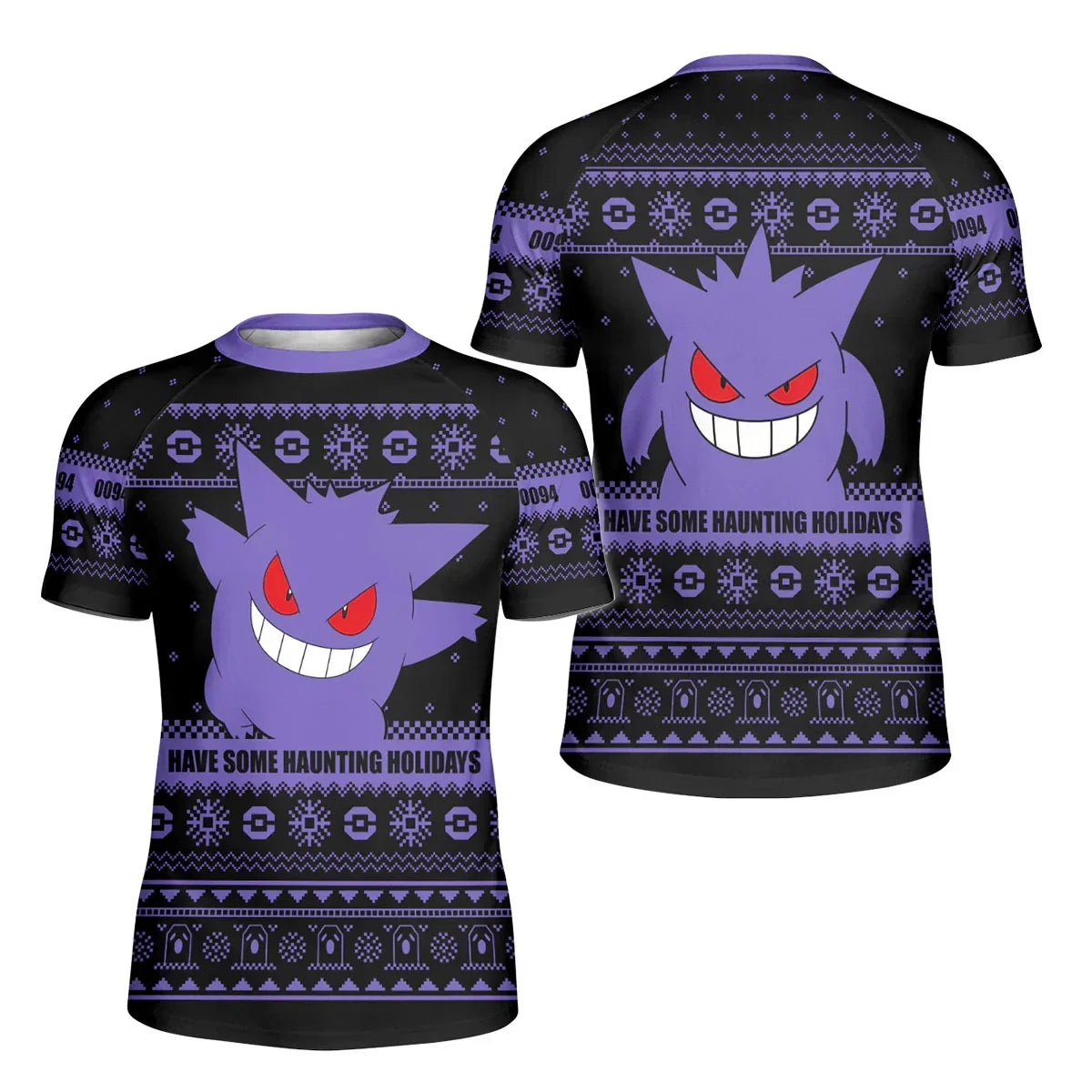 Pokemon Gengar Christmas Kids Rash Guard