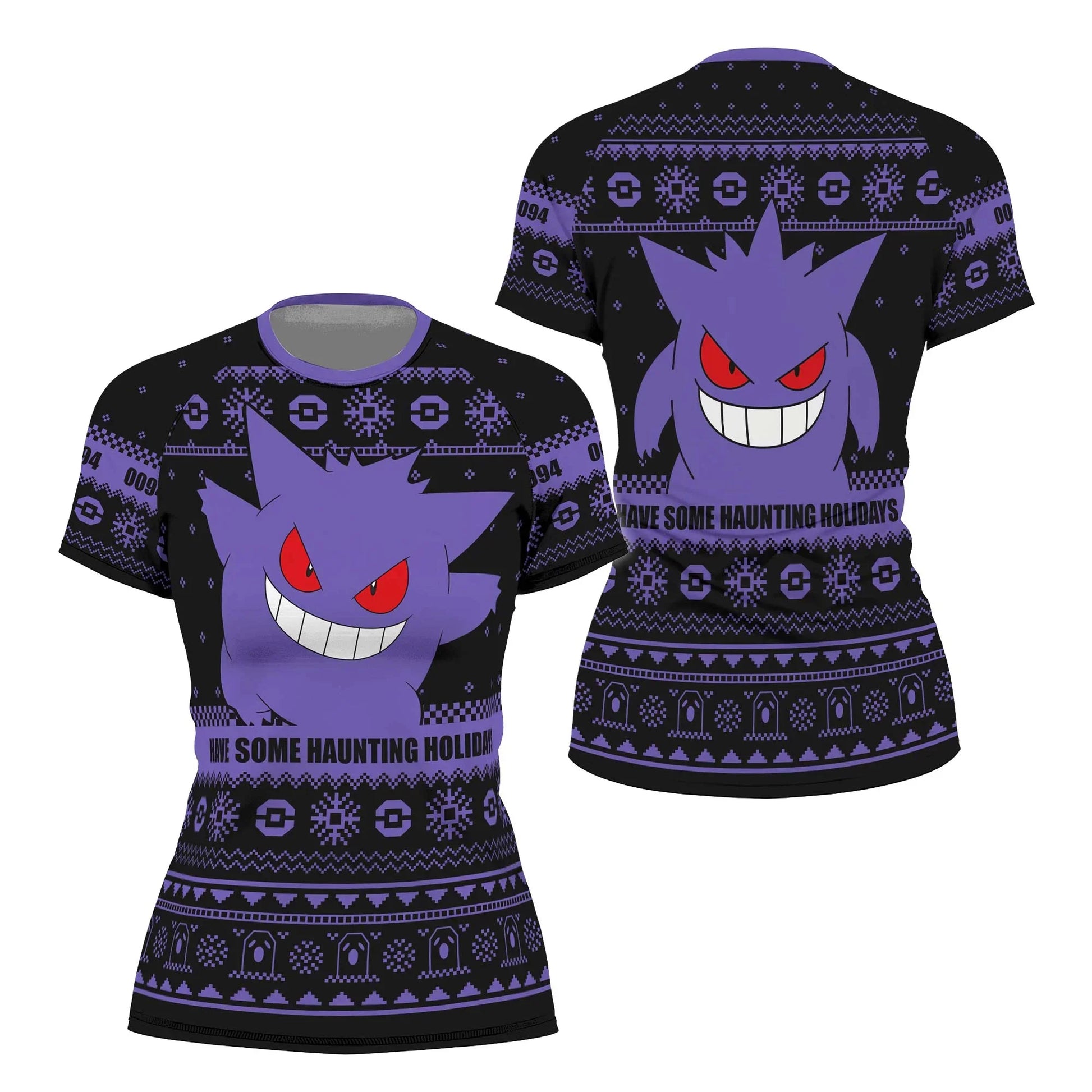 Pokemon Gengar Christmas Rash Guard