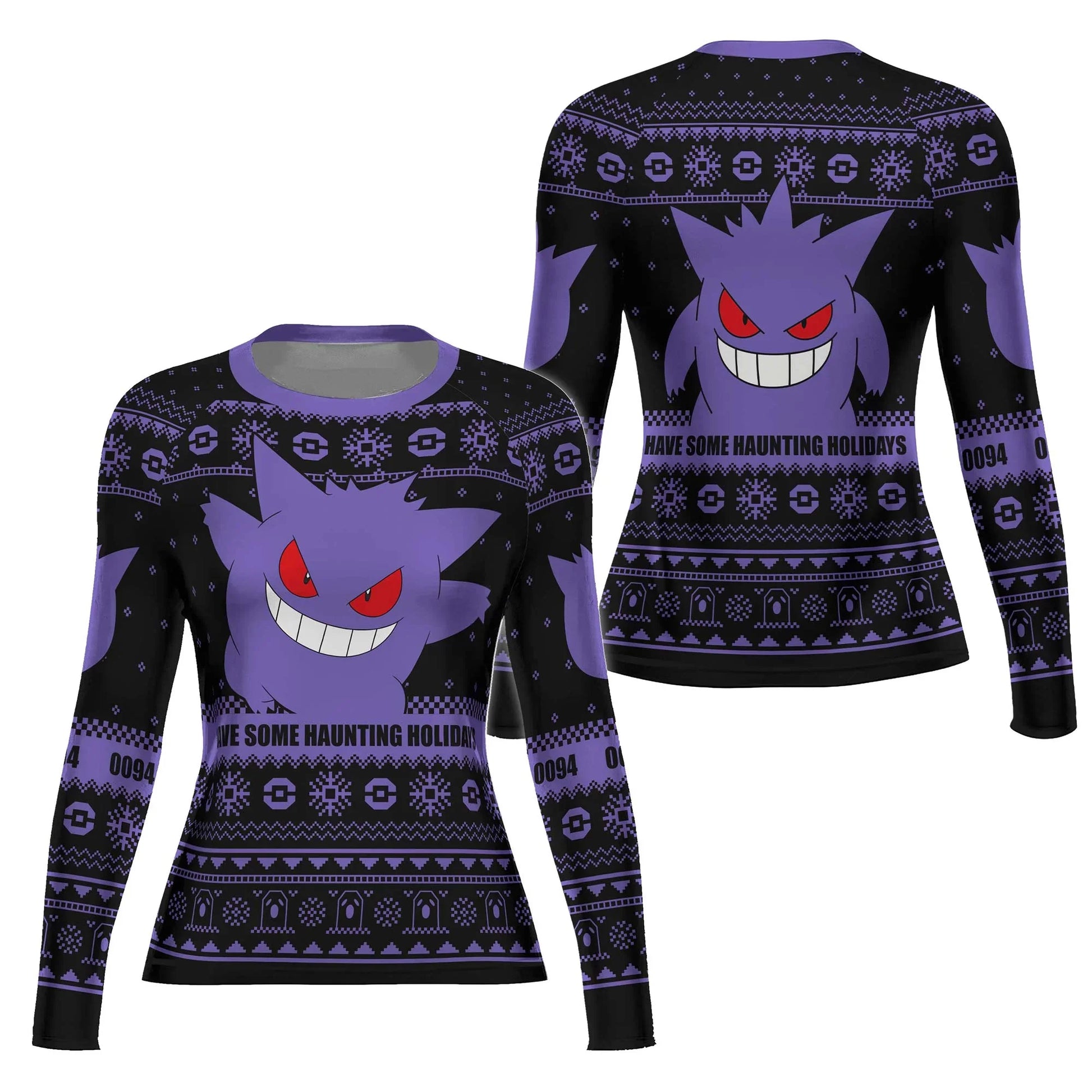 Pokemon Gengar Christmas Rash Guard