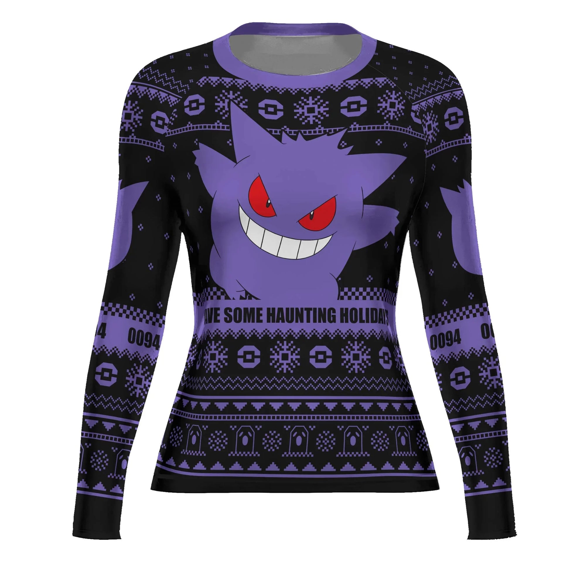 Pokemon Gengar Christmas Rash Guard
