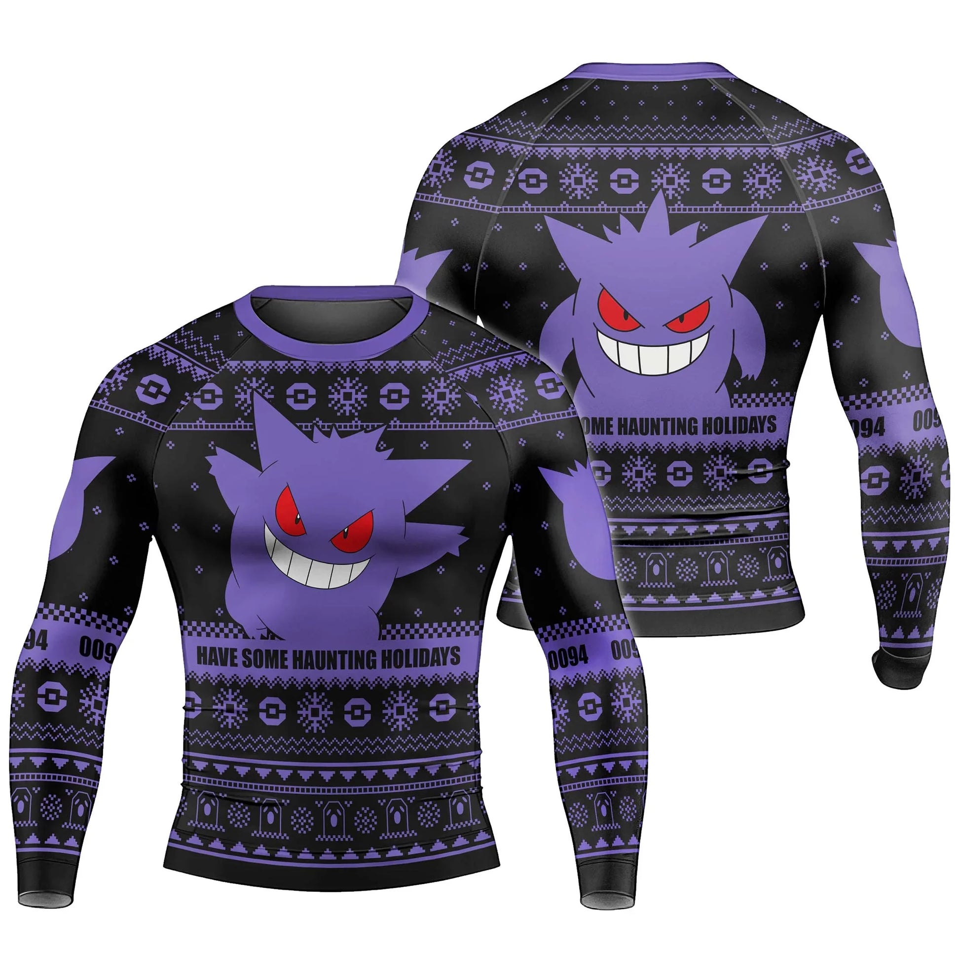 Pokemon Gengar Christmas Rash Guard