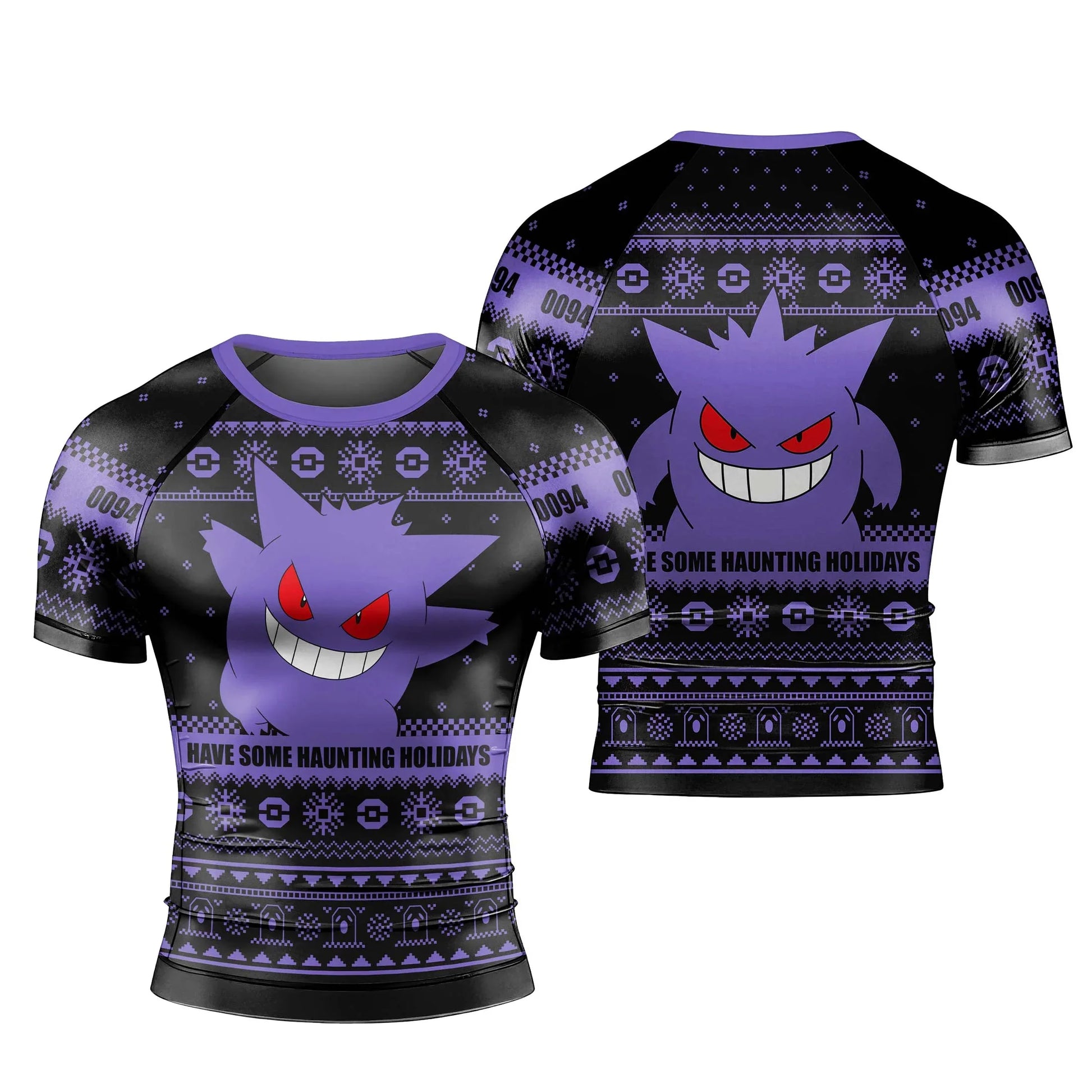 Pokemon Gengar Christmas Rash Guard