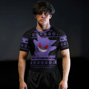 Pokemon Gengar Christmas Rash Guard