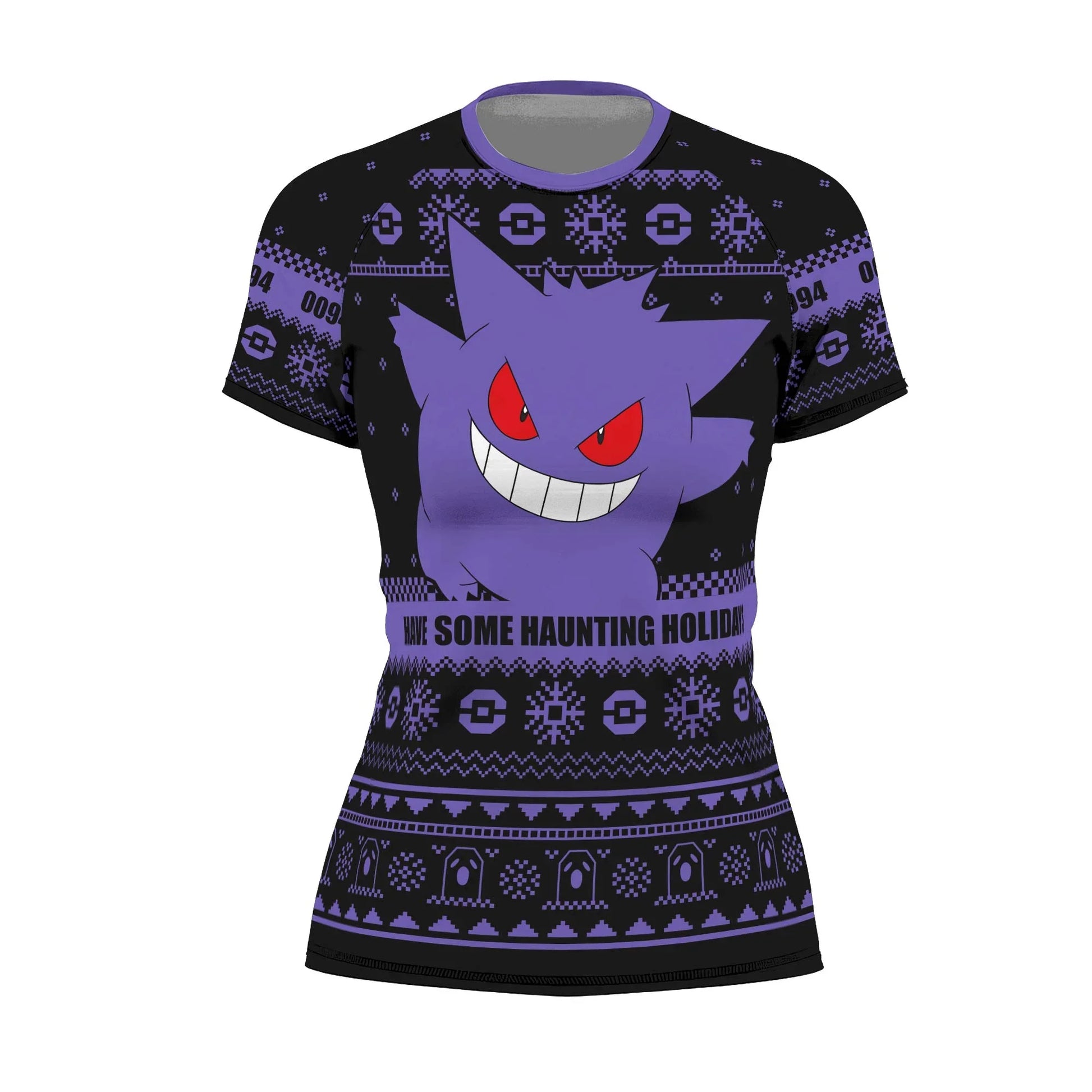 Pokemon Gengar Christmas Rash Guard