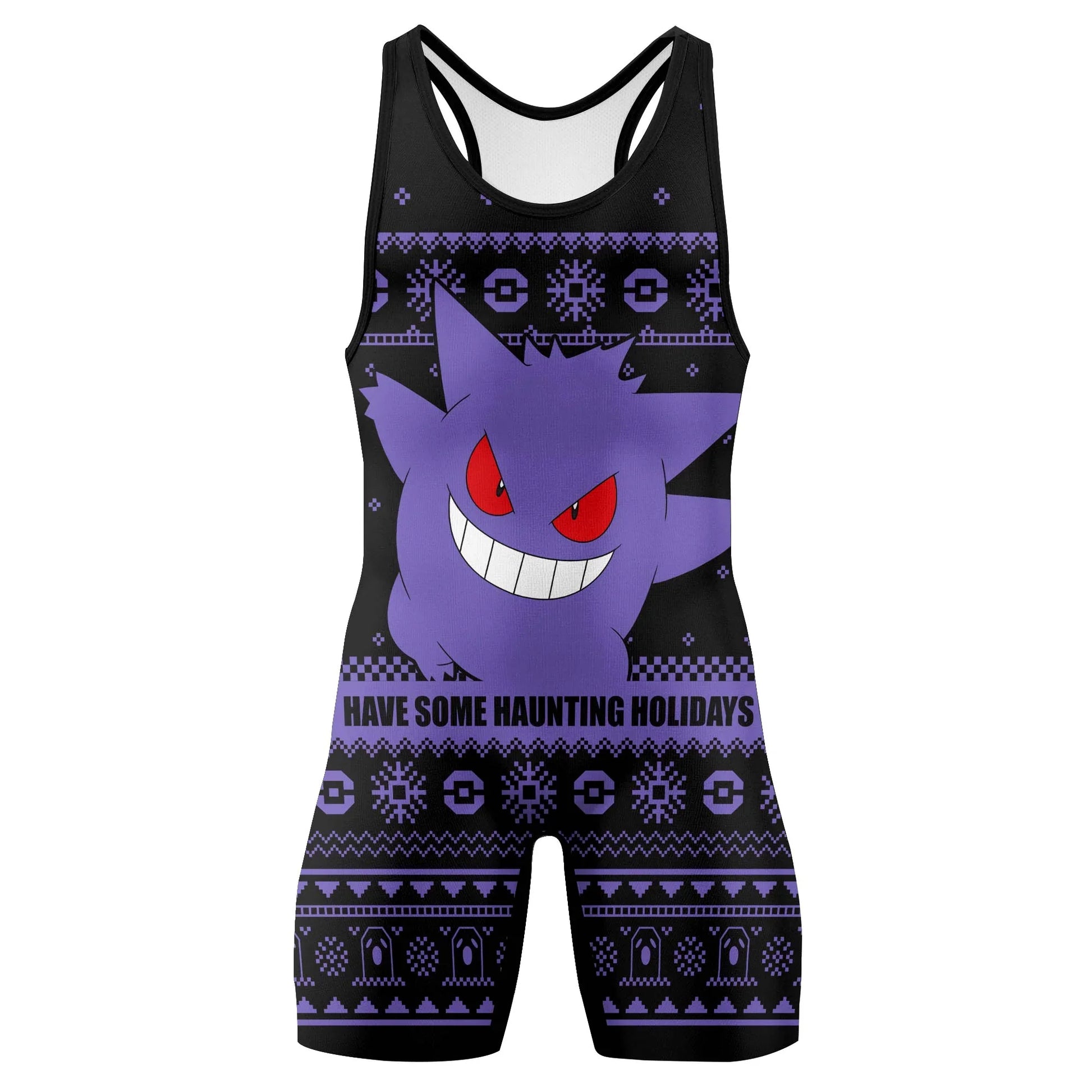 Pokemon Gengar Christmas Wrestling Singlet