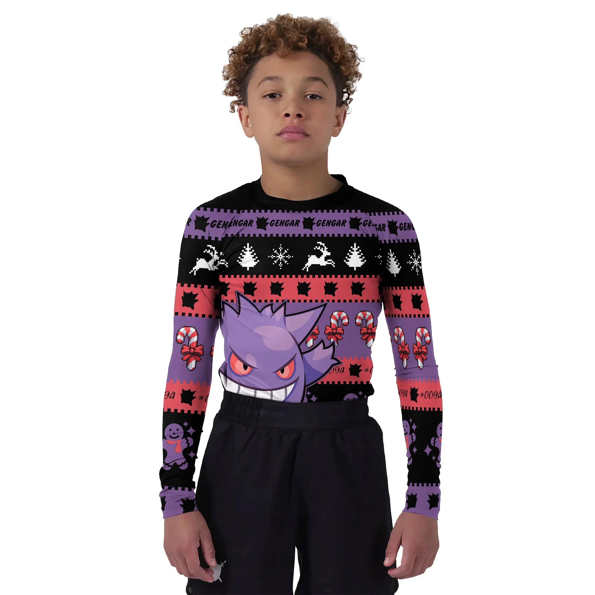 Pokemon Gengar Hello Winter Kids Rash Guard