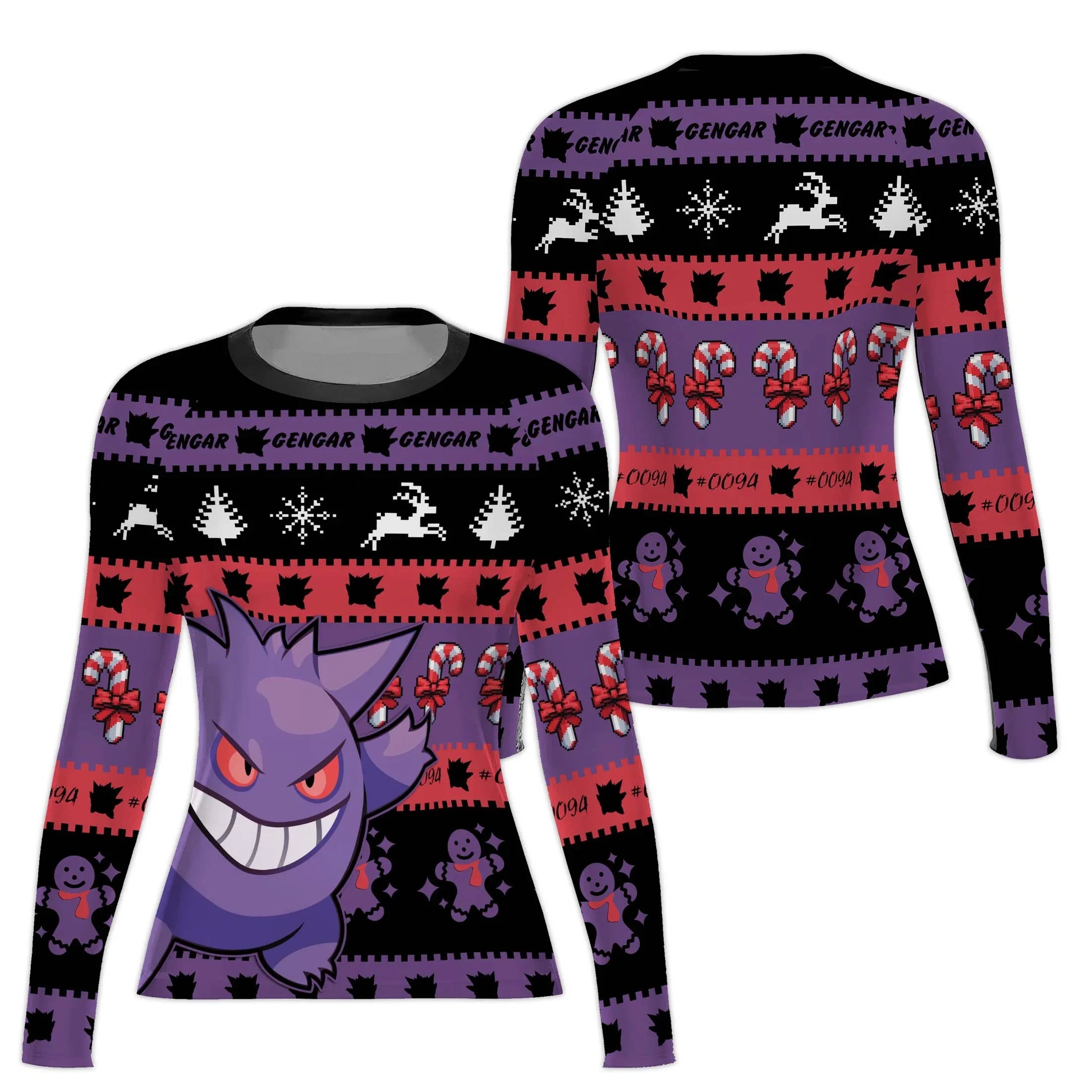 Pokemon Gengar Hello Winter Rash Guard
