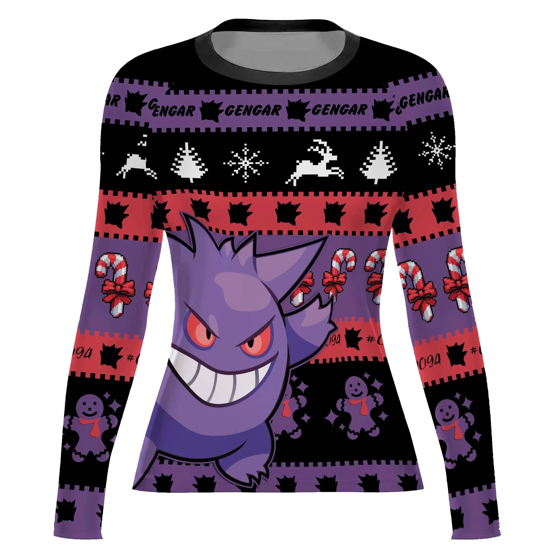 Pokemon Gengar Hello Winter Rash Guard