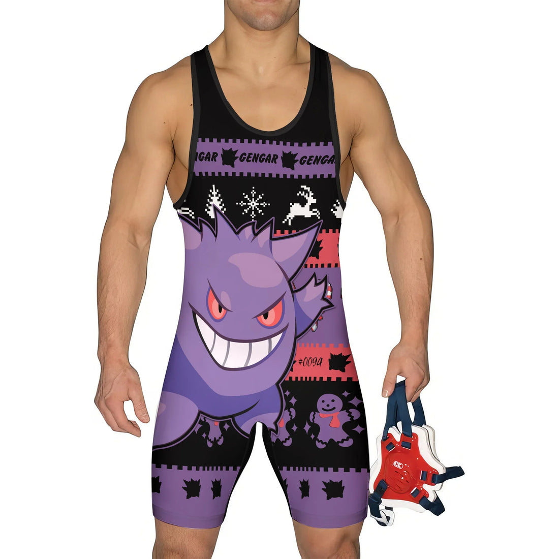 Pokemon Gengar Hello Winter Wrestling Singlet