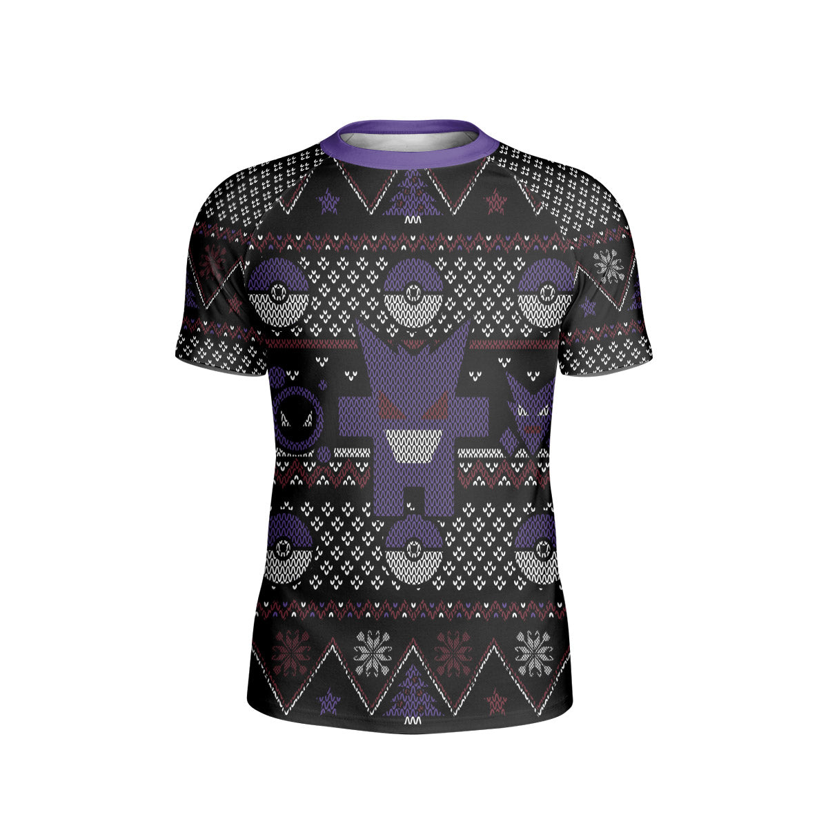 Pokemon Gengar Pixel Christmas Kids Rash Guard
