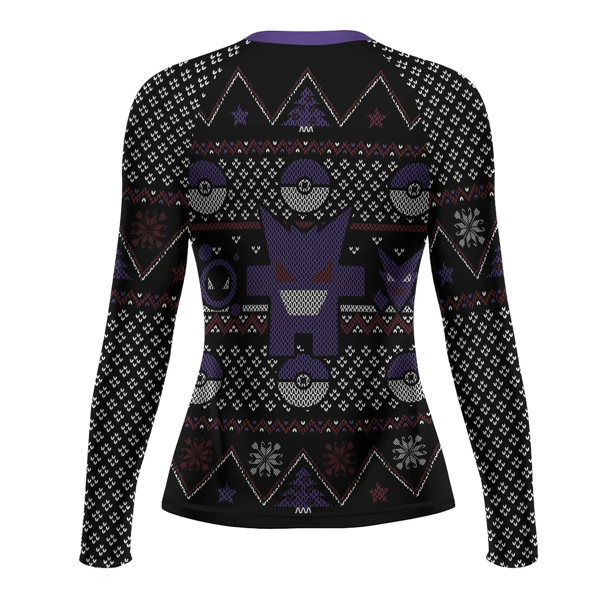 Pokemon Gengar Pixel Christmas Rash Guard