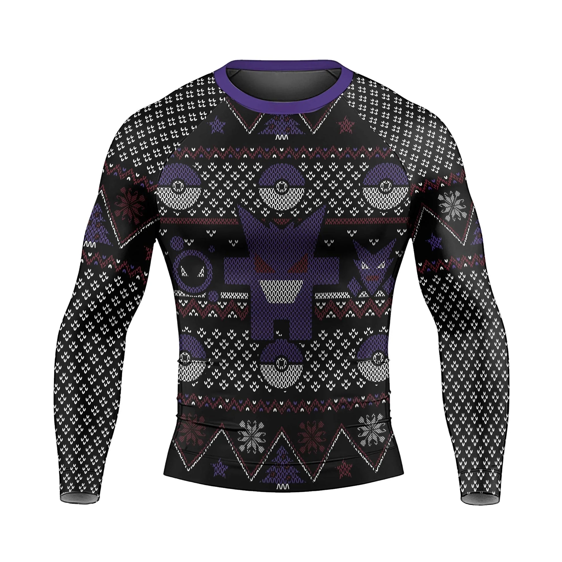 Pokemon Gengar Pixel Christmas Rash Guard