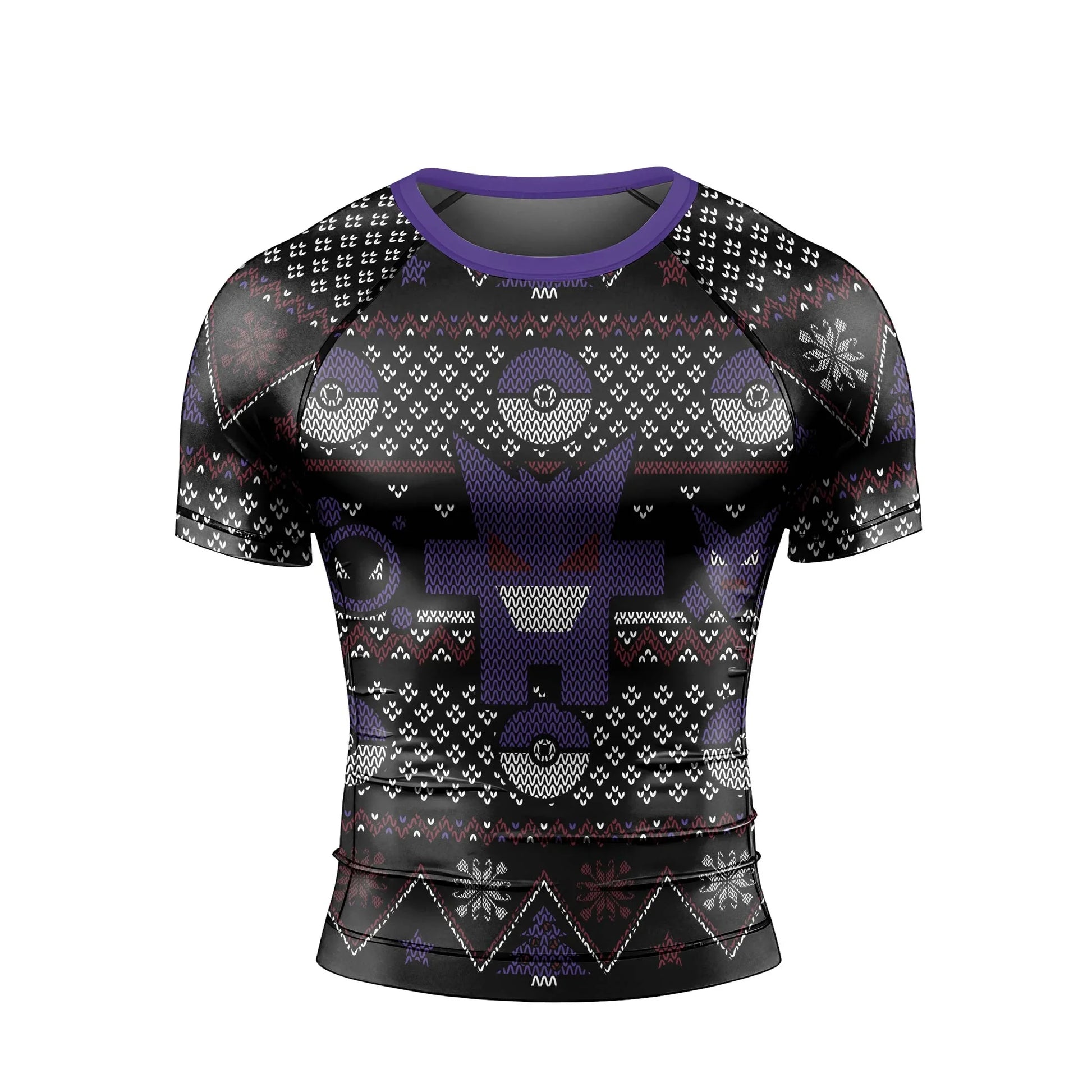 Pokemon Gengar Pixel Christmas Rash Guard