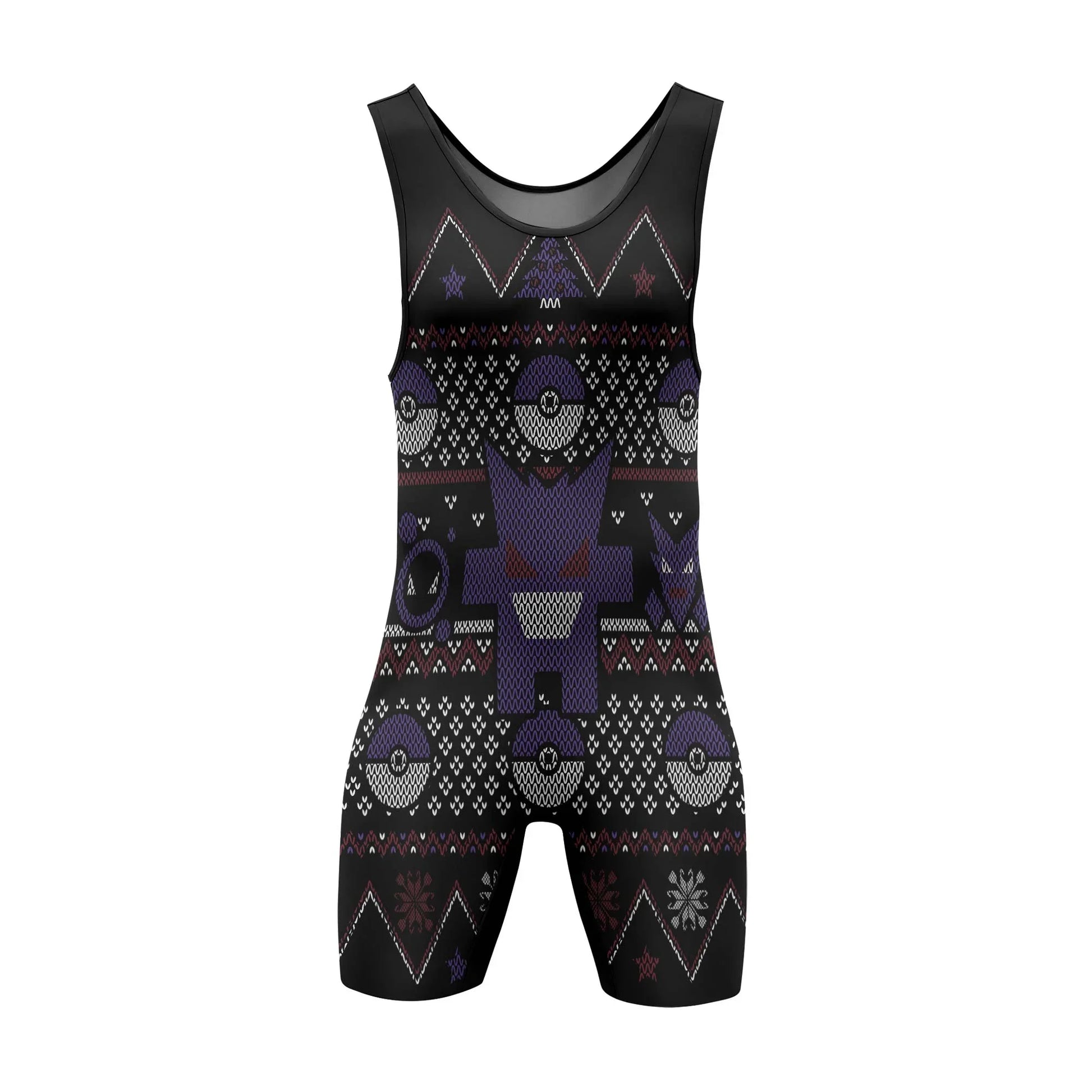 Pokemon Gengar Pixel Christmas Wrestling Singlet