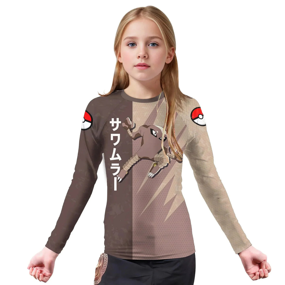 Pokemon Hitmonlee Kids Rash Guard