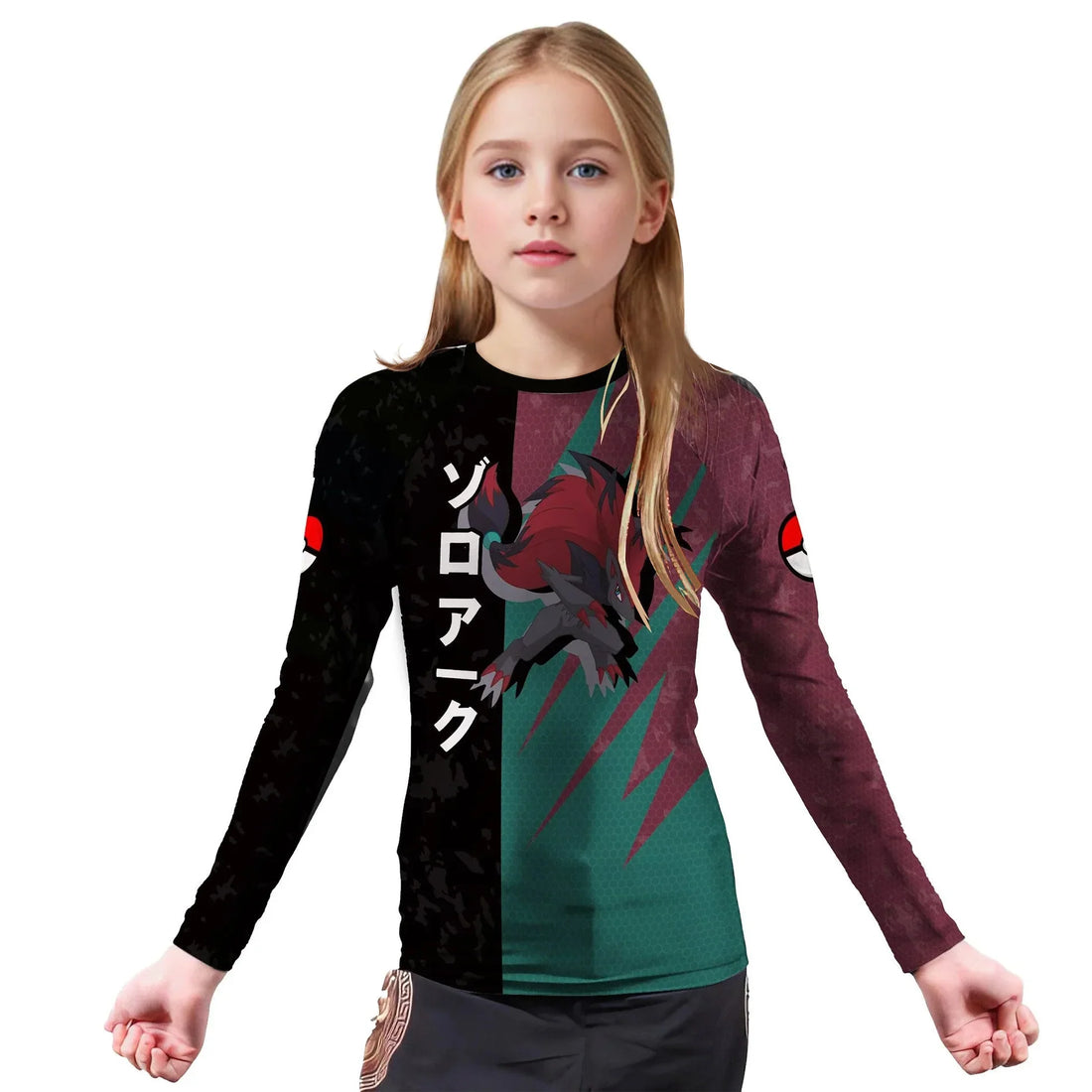 Pokemon Illusion Zoroark Kids Rash Guard