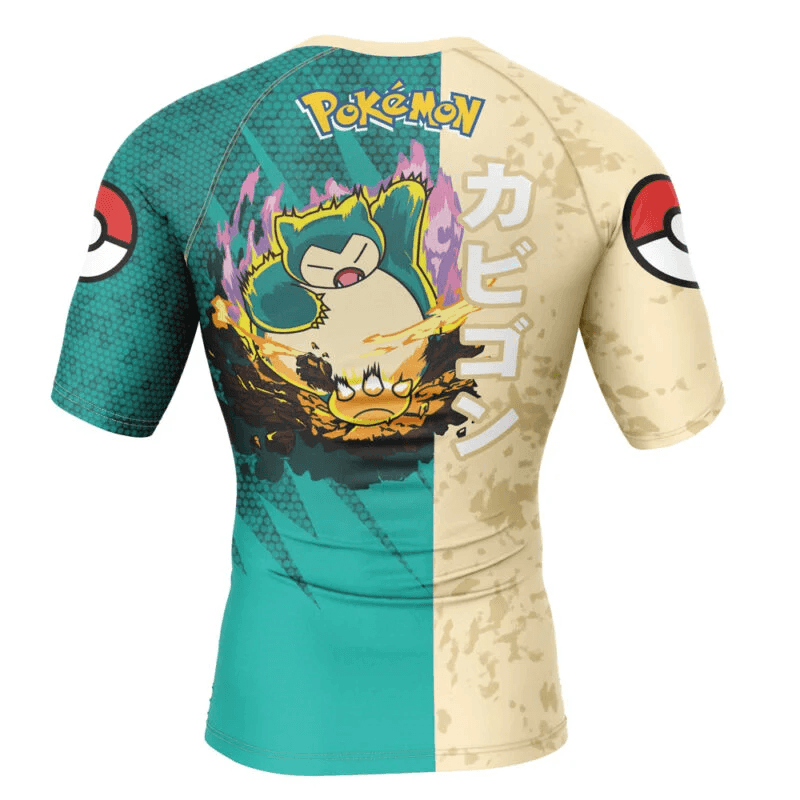 Pokemon Lazy Snorlax Rash Guard