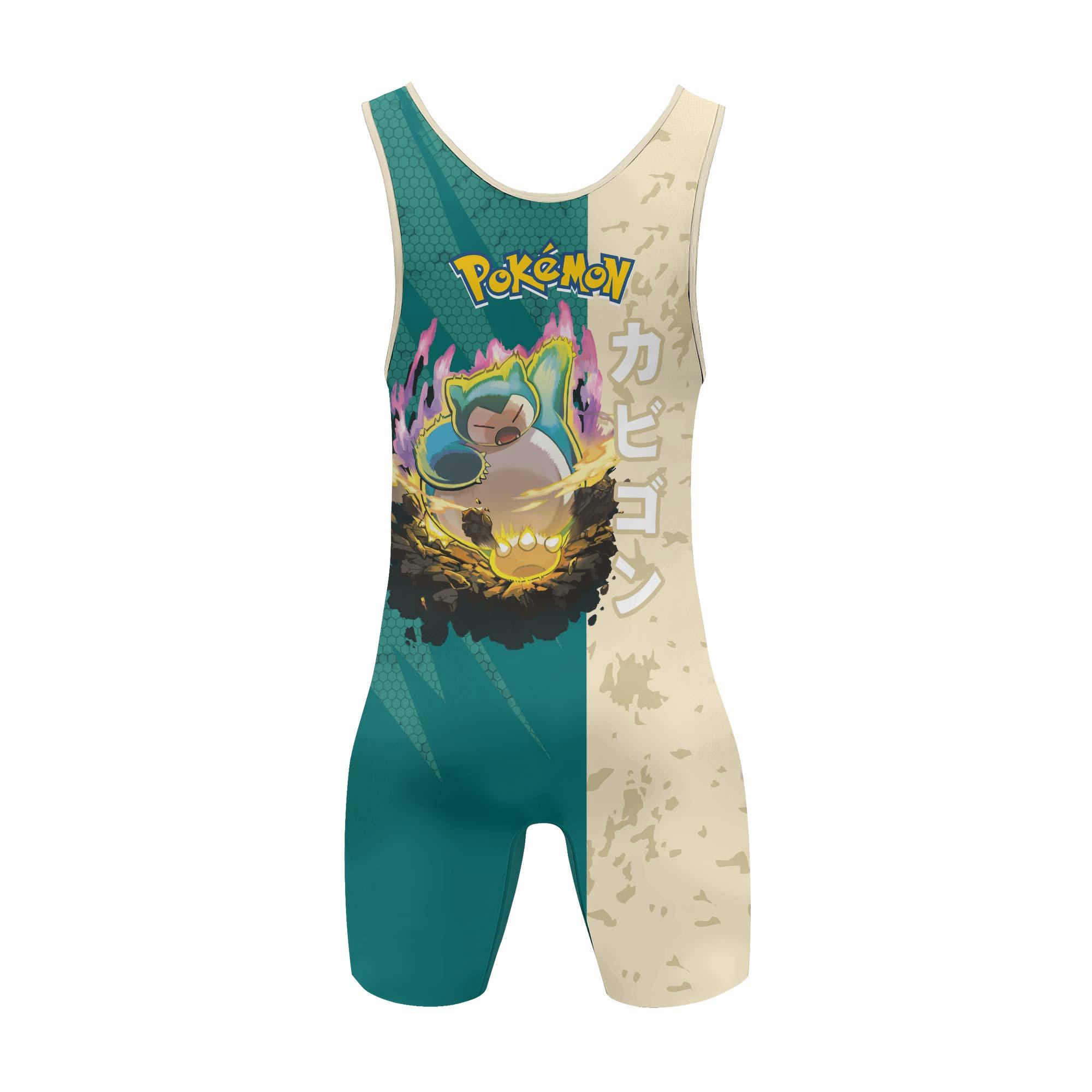 【限定】 Li-ning × Pokémon elite singlet Pokemon Lazy Snorlax Wrestling Singlet - Dynamic Design
