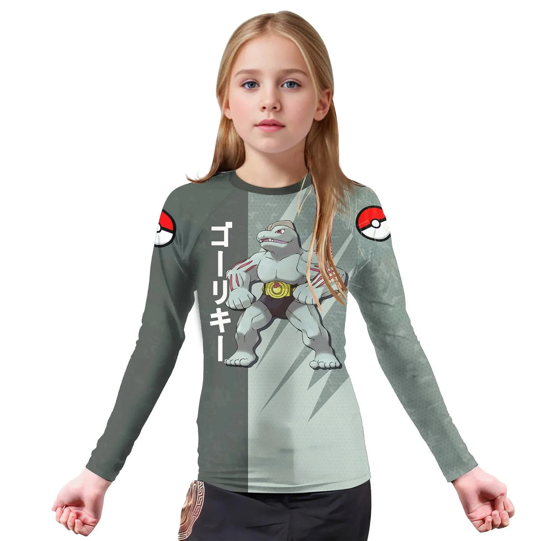 Pokemon Machoke Kids Rash Guard
