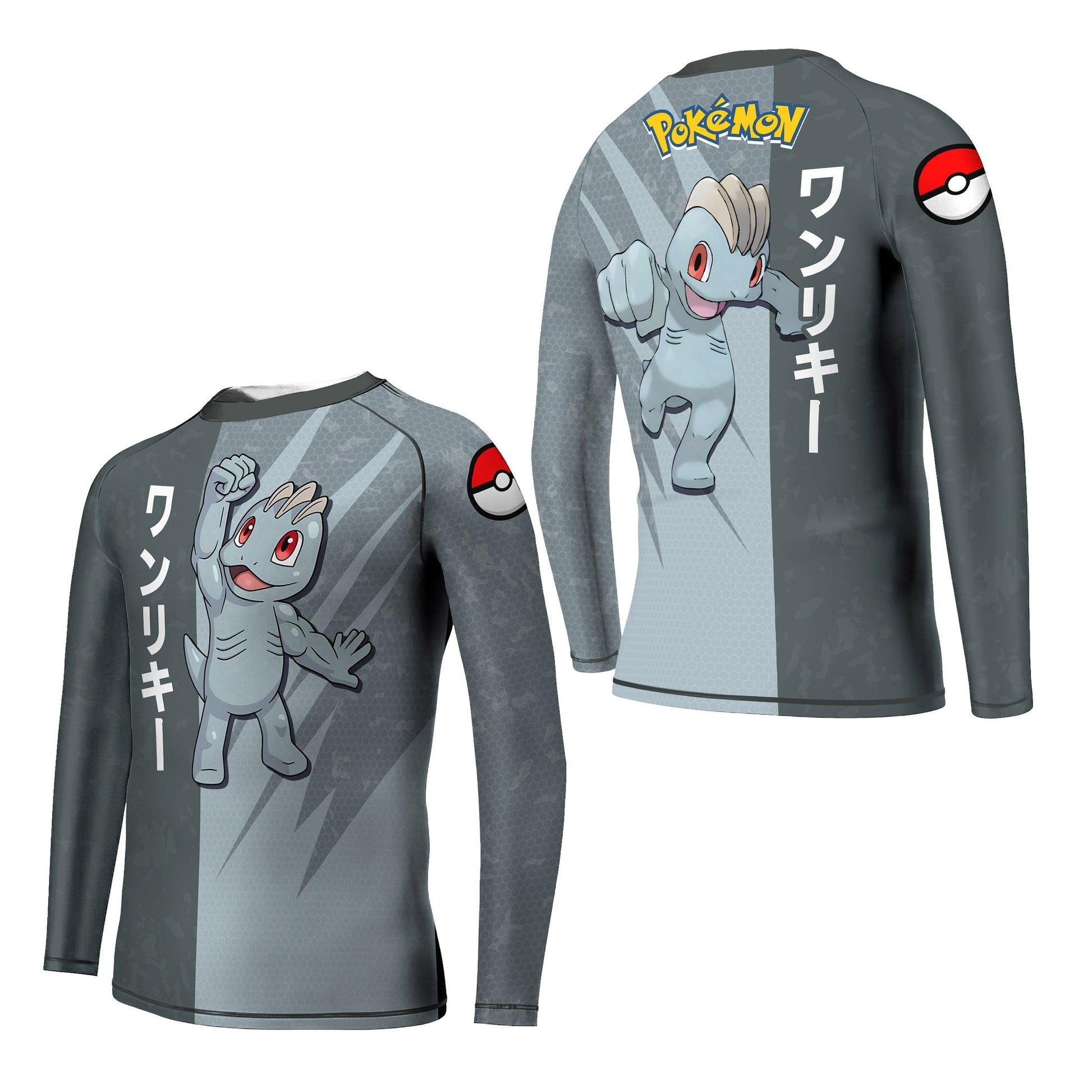 Pokemon Machop Kids Rash Guard
