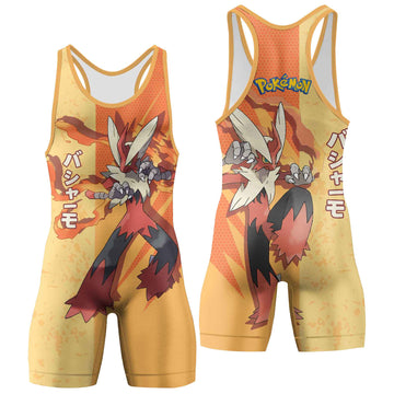 Pokemon Mega Blaziken Wrestling Singlet