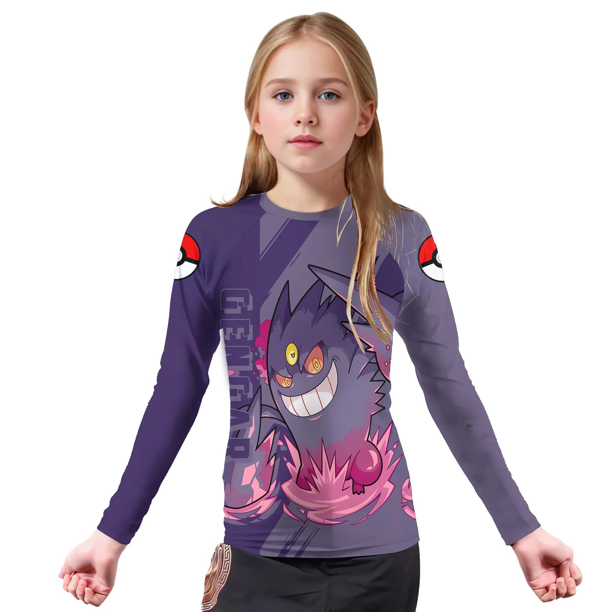 Pokemon Mega Gengar Kids Rash Guard