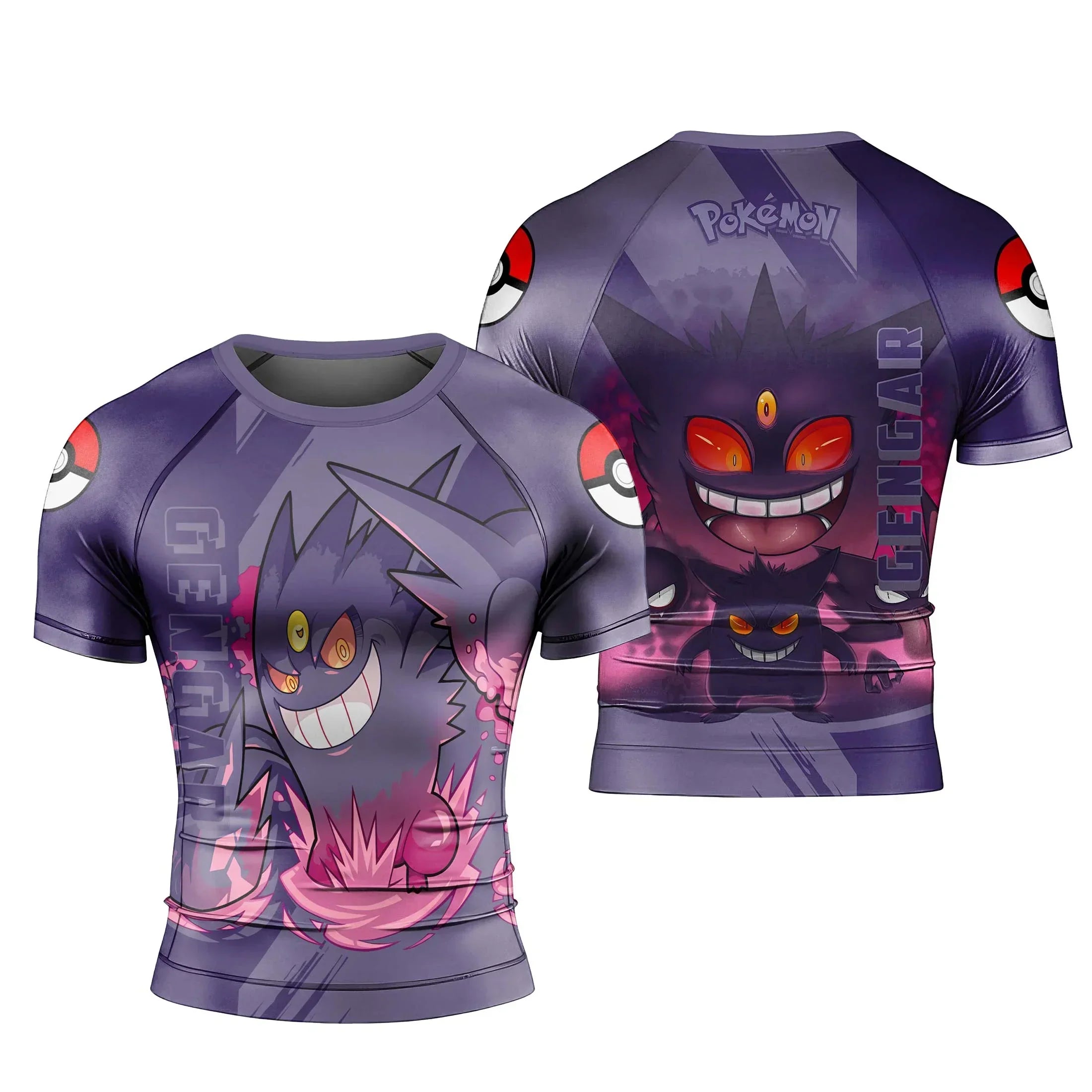 Pokemon Mega Gengar Rash Guard for MMA, BJJ & Gym Workouts