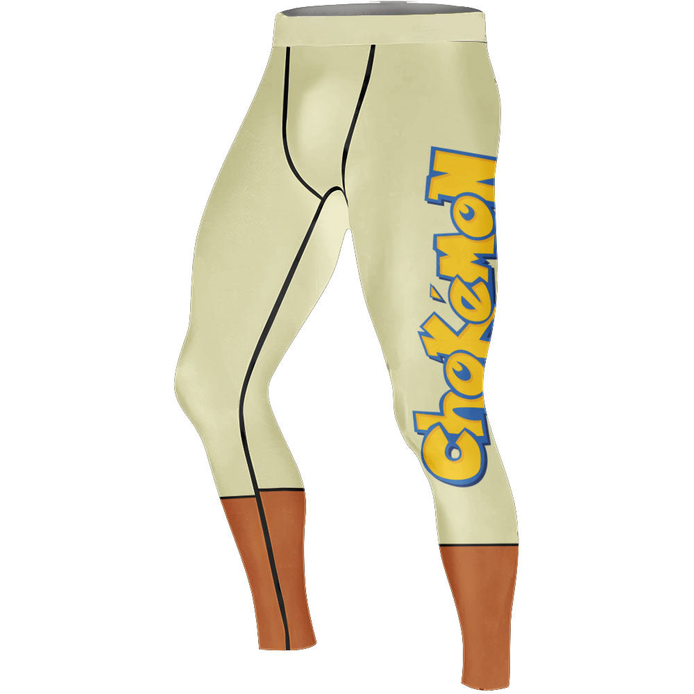 Pokemon Meowth Face Men's Compression Leggings