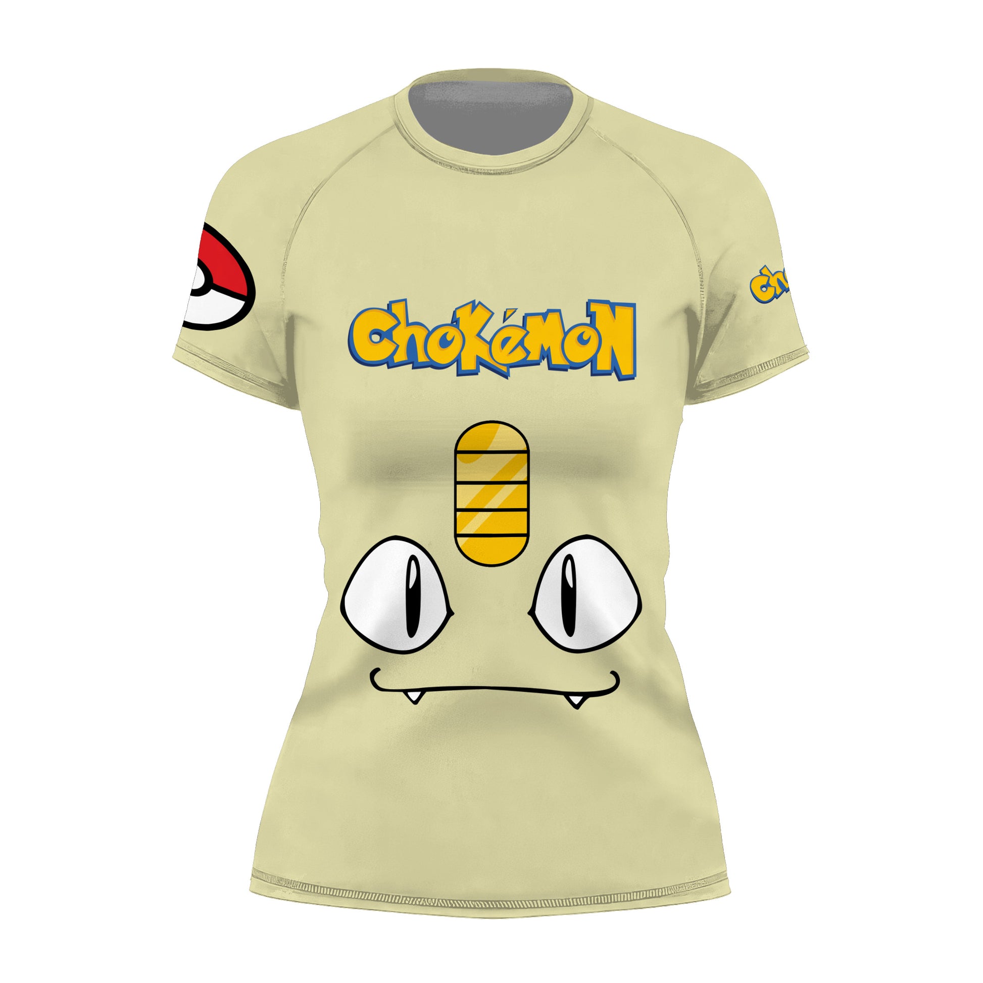 Pokemon Meowth Face Rash Guard