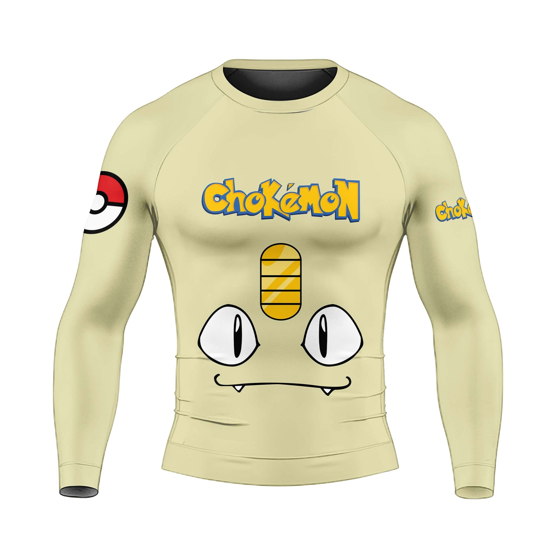 Pokemon Meowth Face Rash Guard