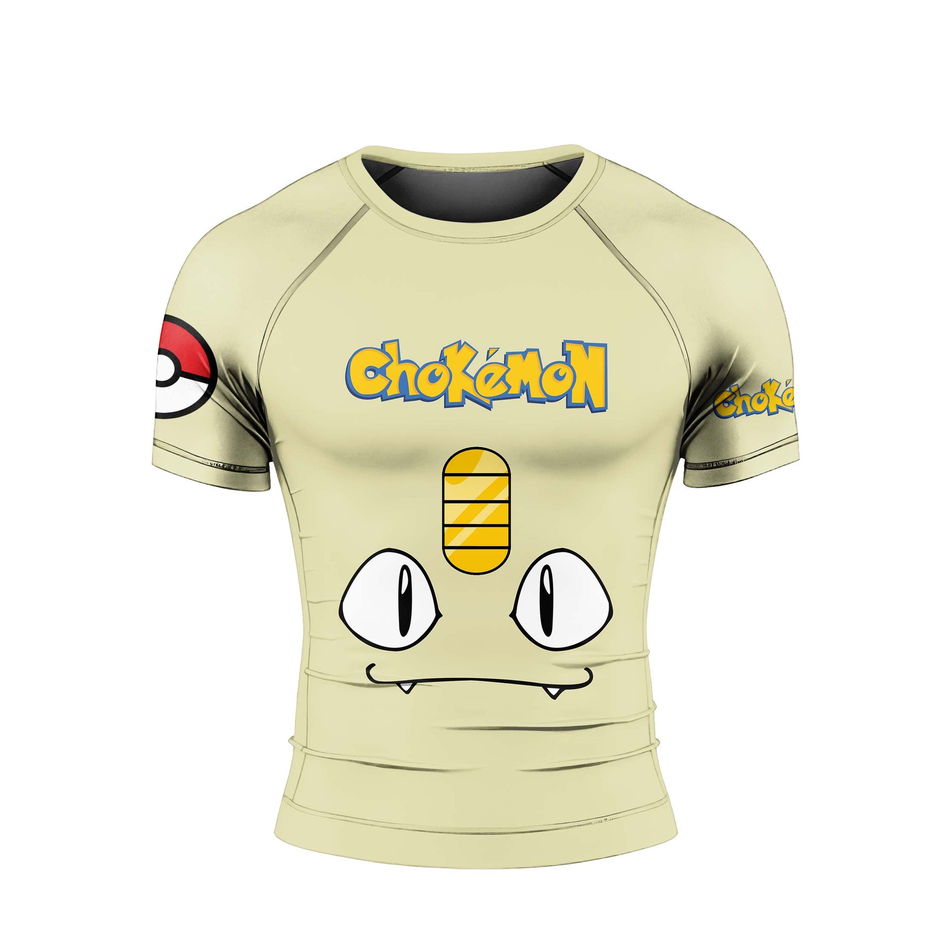 Pokemon Meowth Face Rash Guard