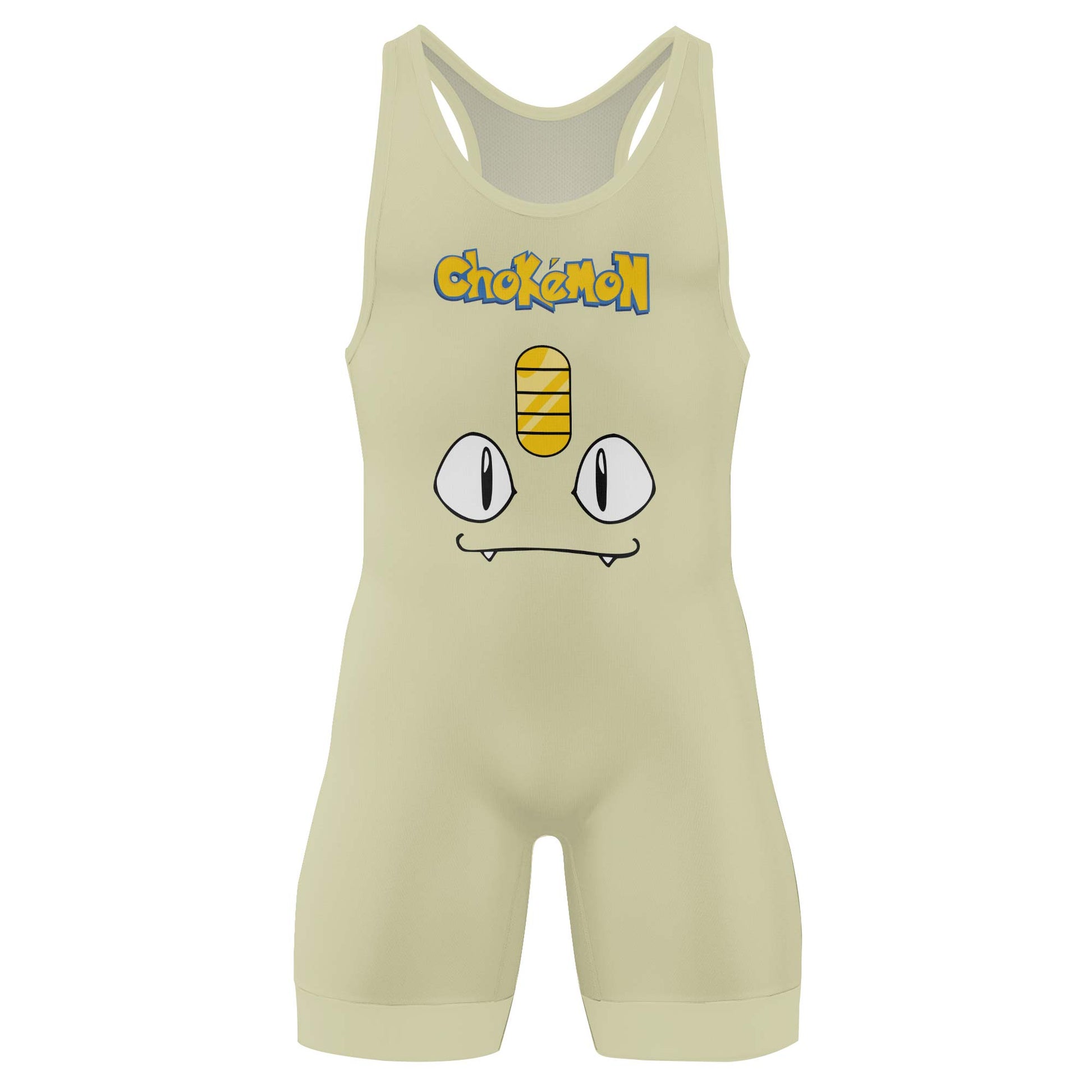 Pokemon Meowth Face Wrestling Singlet
