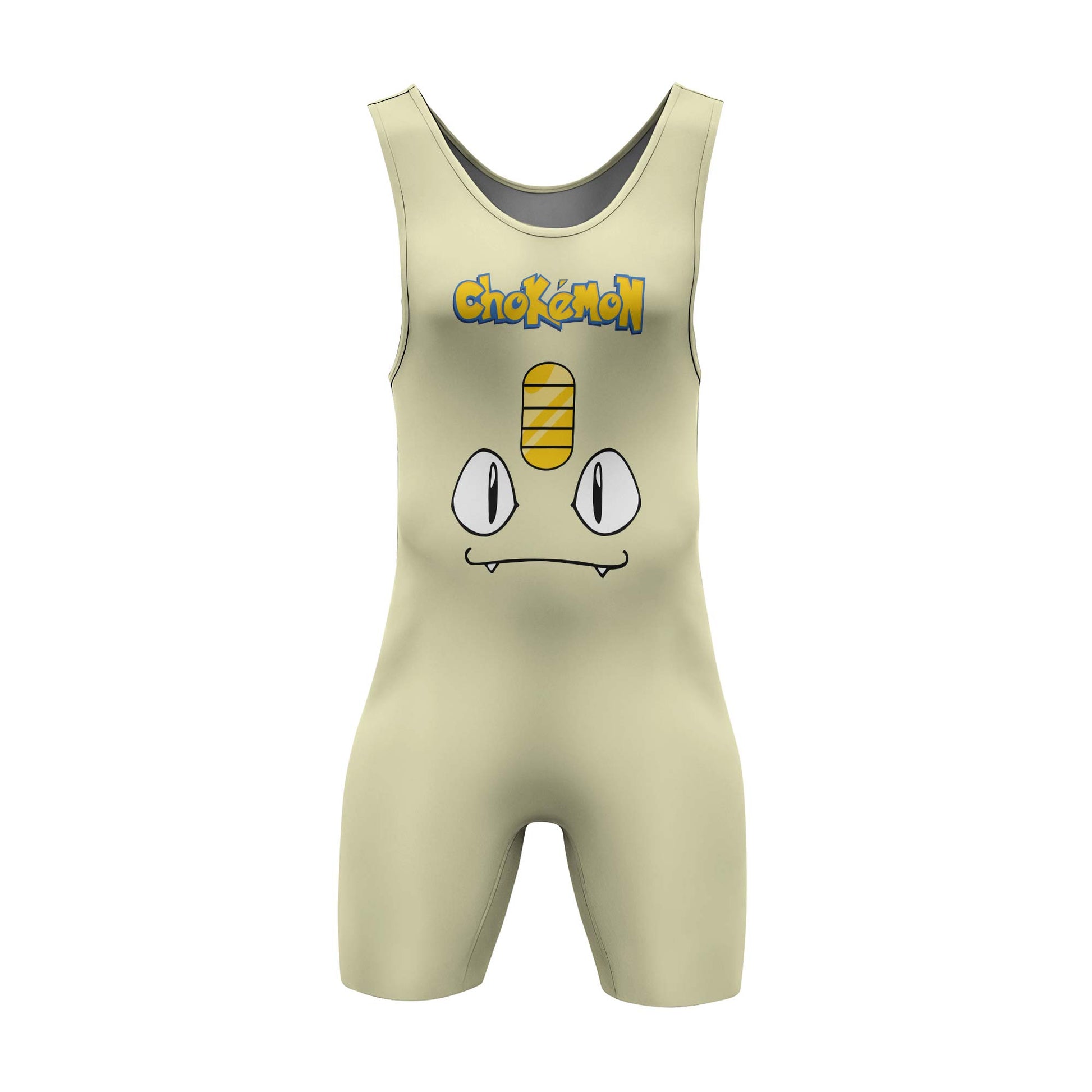 Pokemon Meowth Face Wrestling Singlet