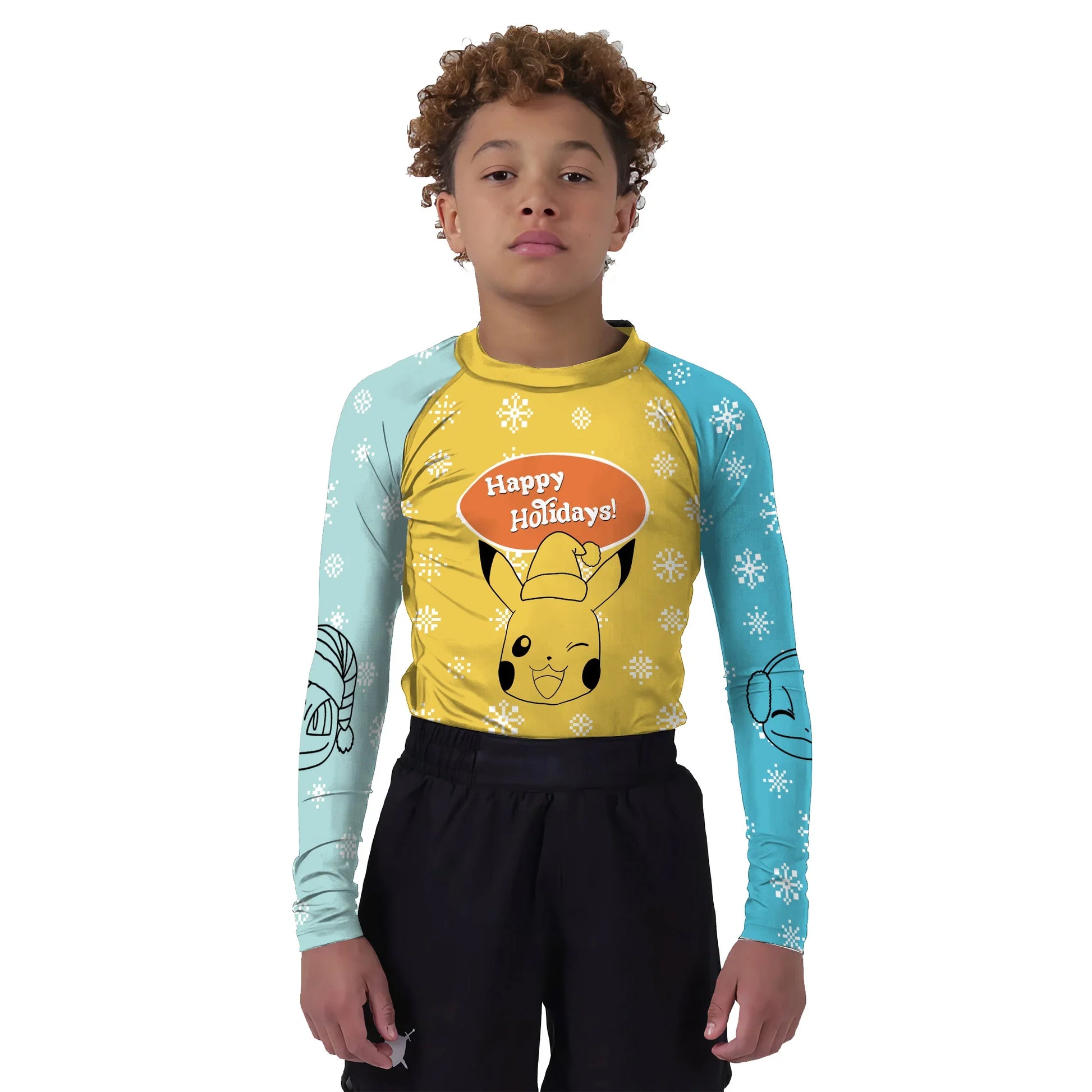Pokemon Merry Christmas Kids Rash Guard