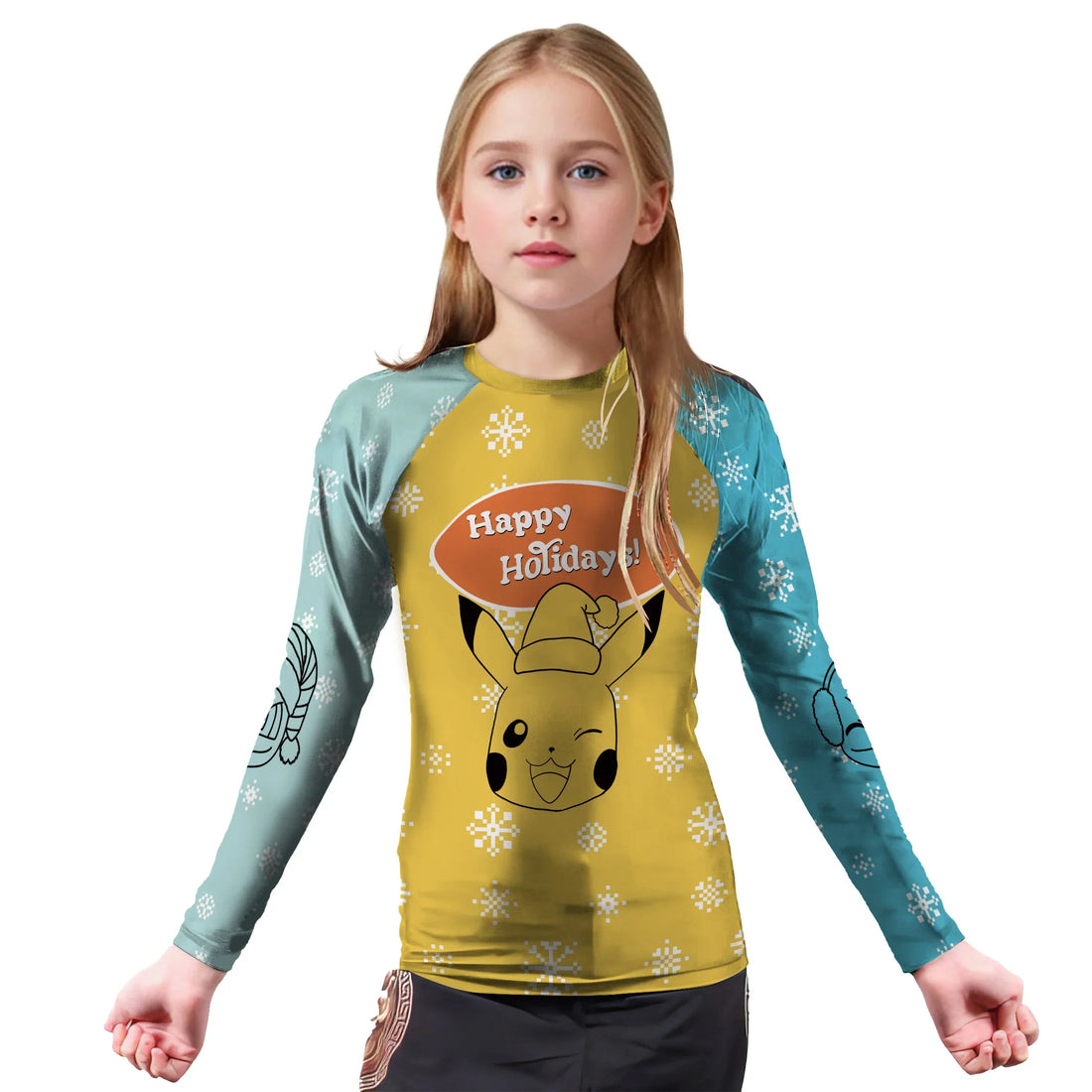 Pokemon Merry Christmas Kids Rash Guard