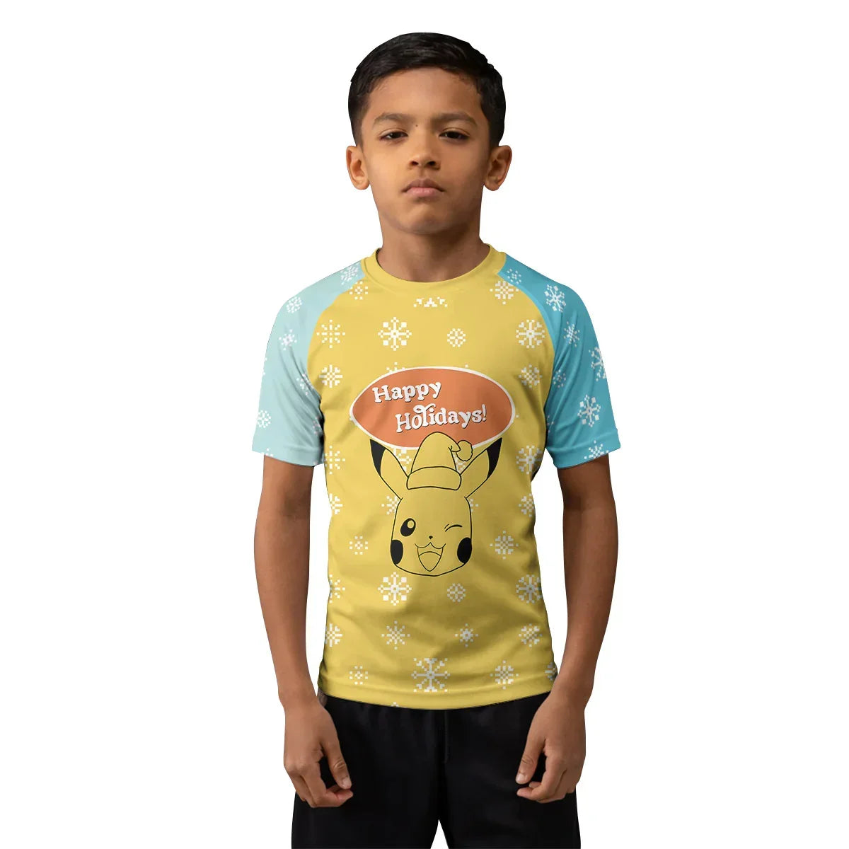 Pokemon Merry Christmas Kids Rash Guard