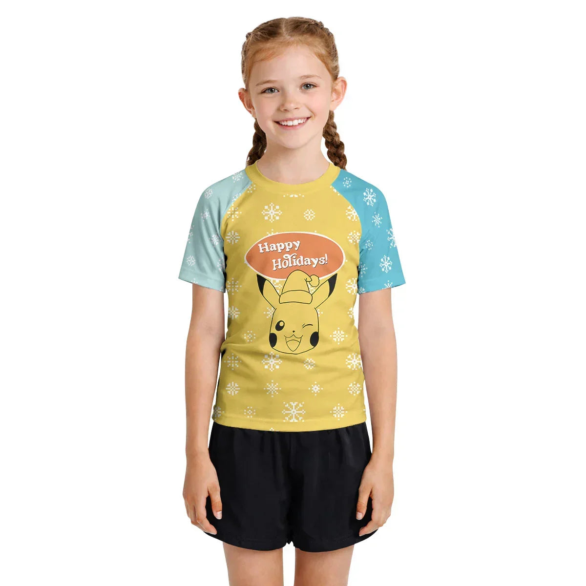 Pokemon Merry Christmas Kids Rash Guard