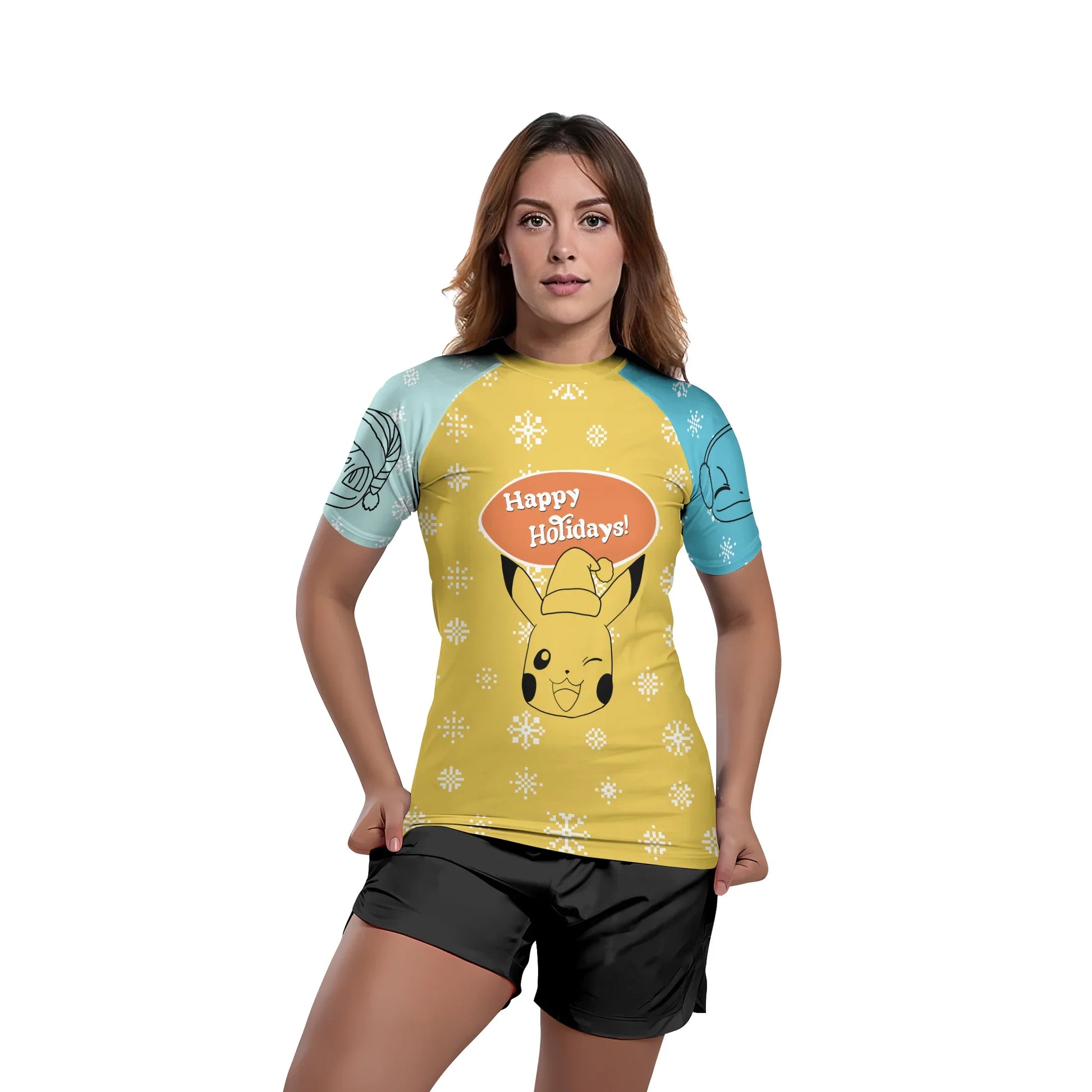 Pokemon Merry Christmas Rash Guard