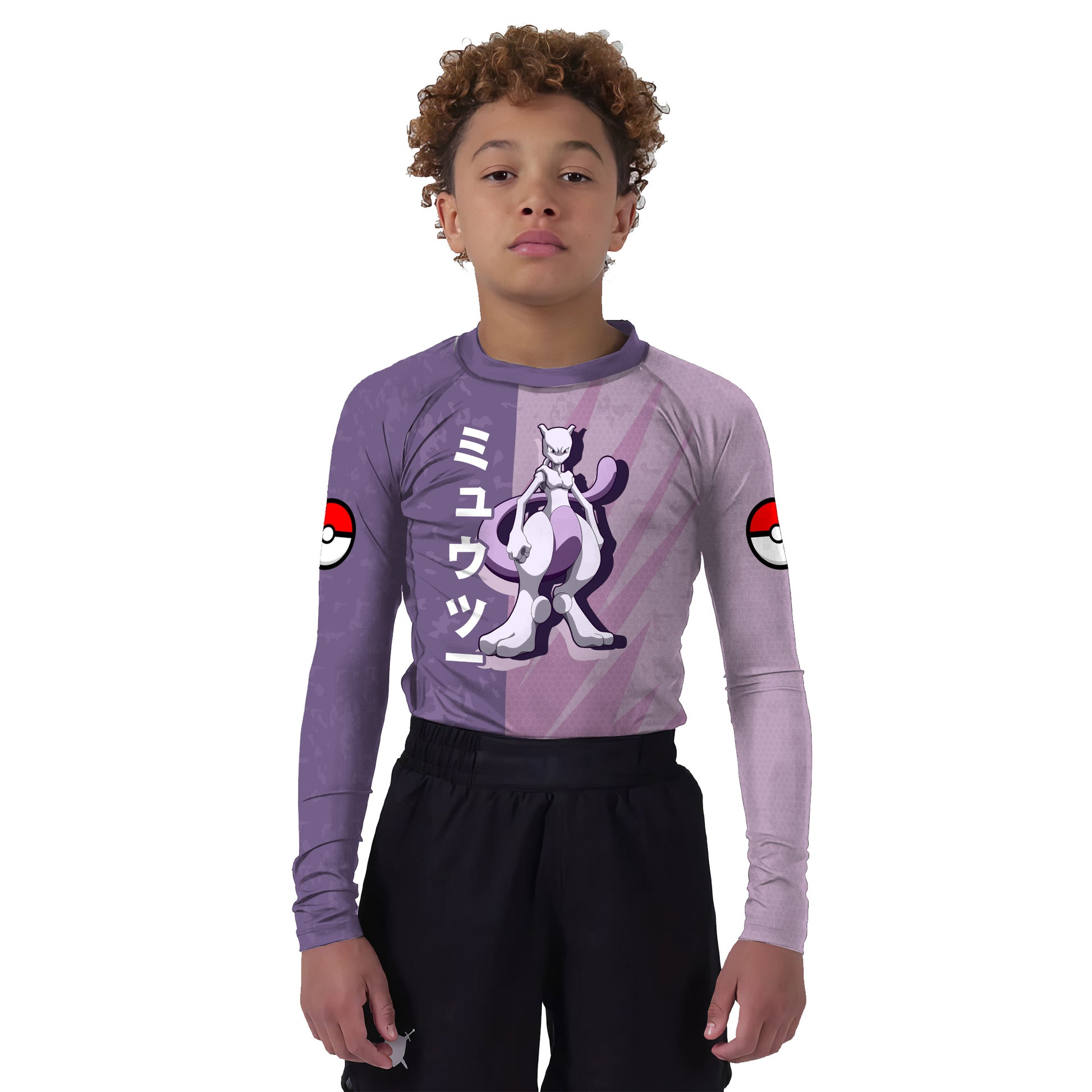 Pokemon Mewtwo Artificial Pokemon Kids Rash Guard