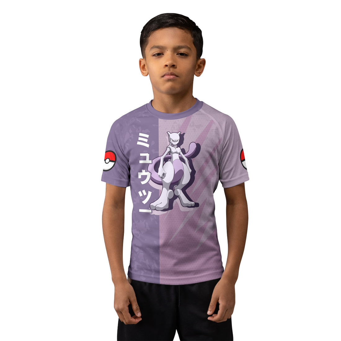 Pokemon Mewtwo Artificial Pokemon Kids Rash Guard