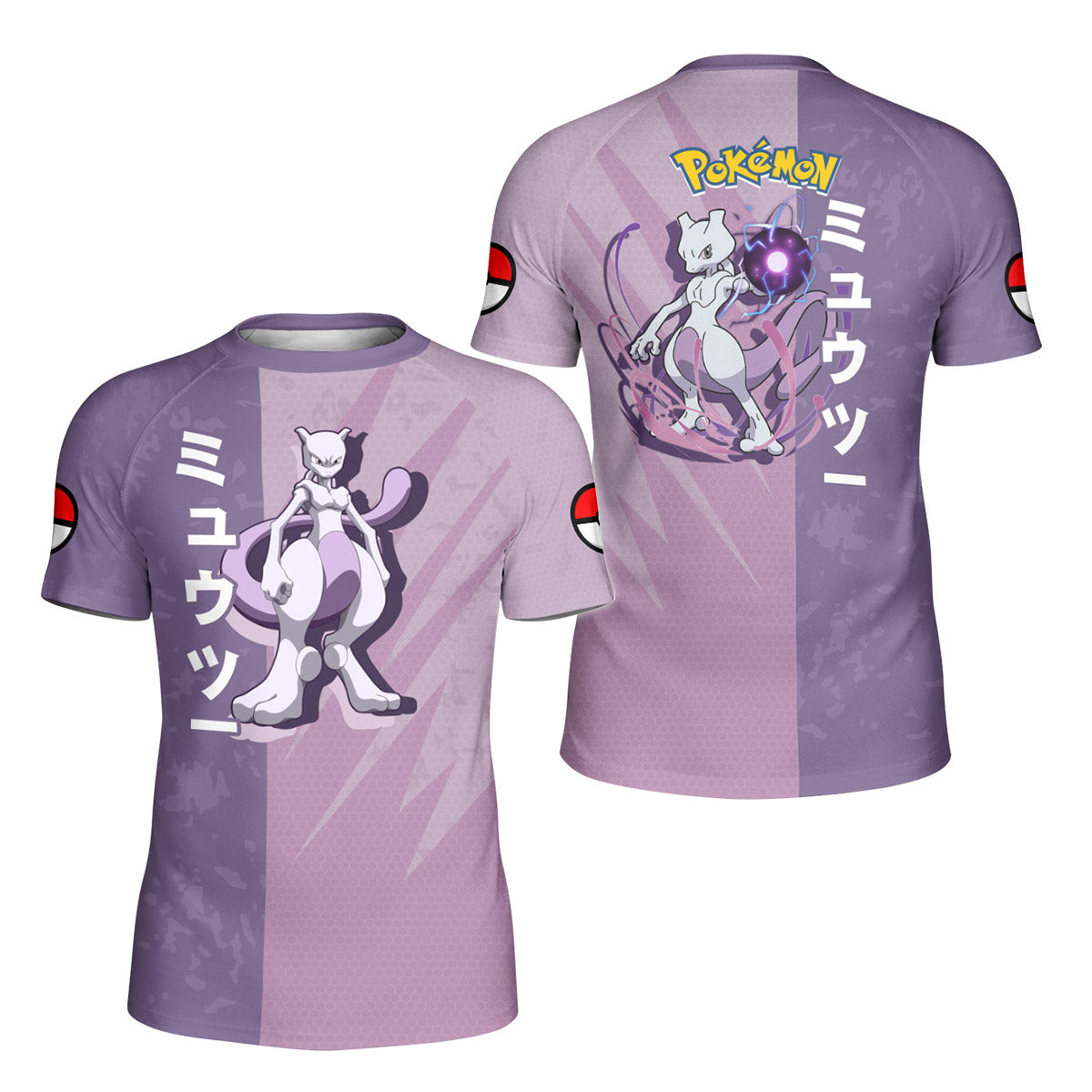 Pokemon Mewtwo Artificial Pokemon Kids Rash Guard