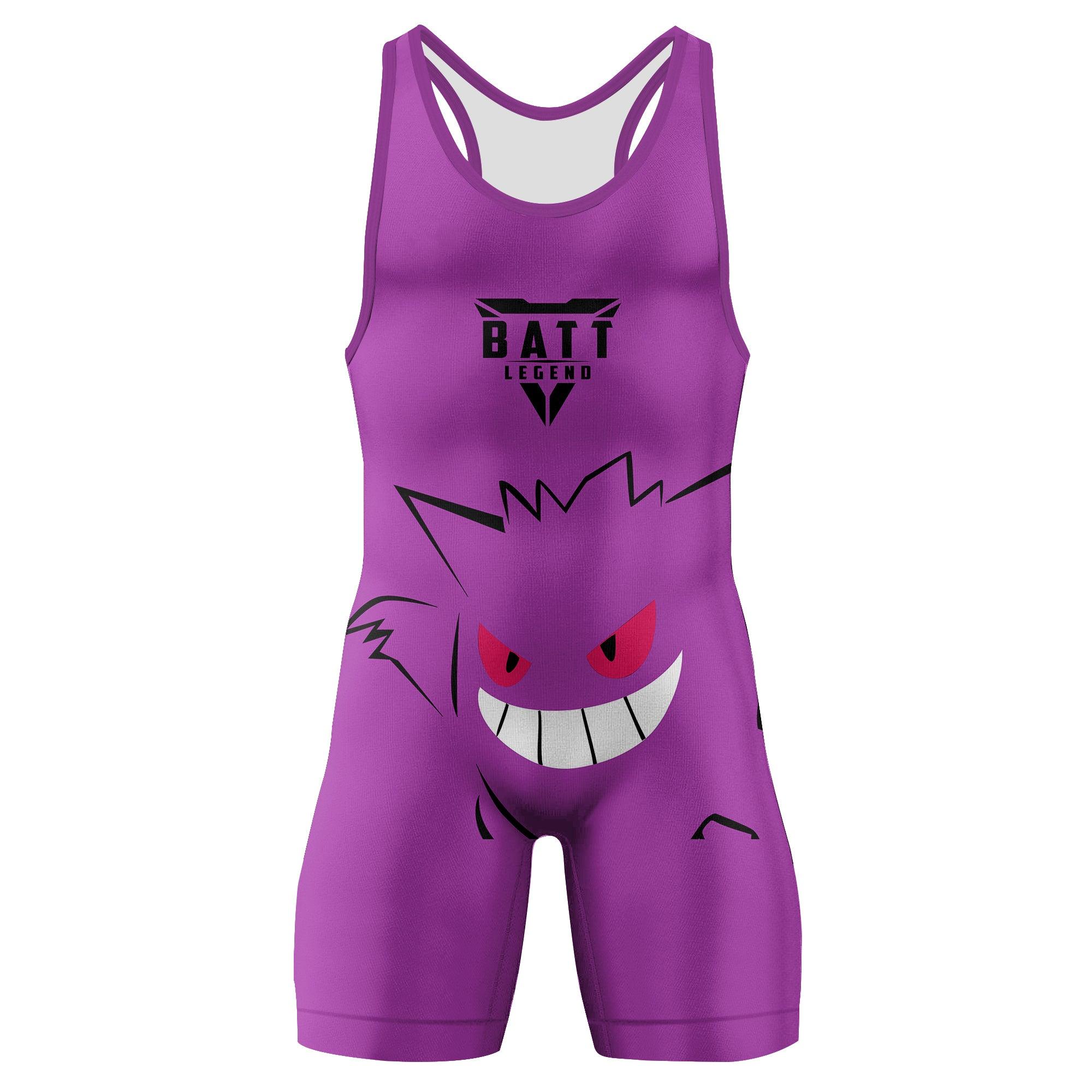Pokemon Mischievous Gengar Wrestling Singlet | Wrestling Singlet