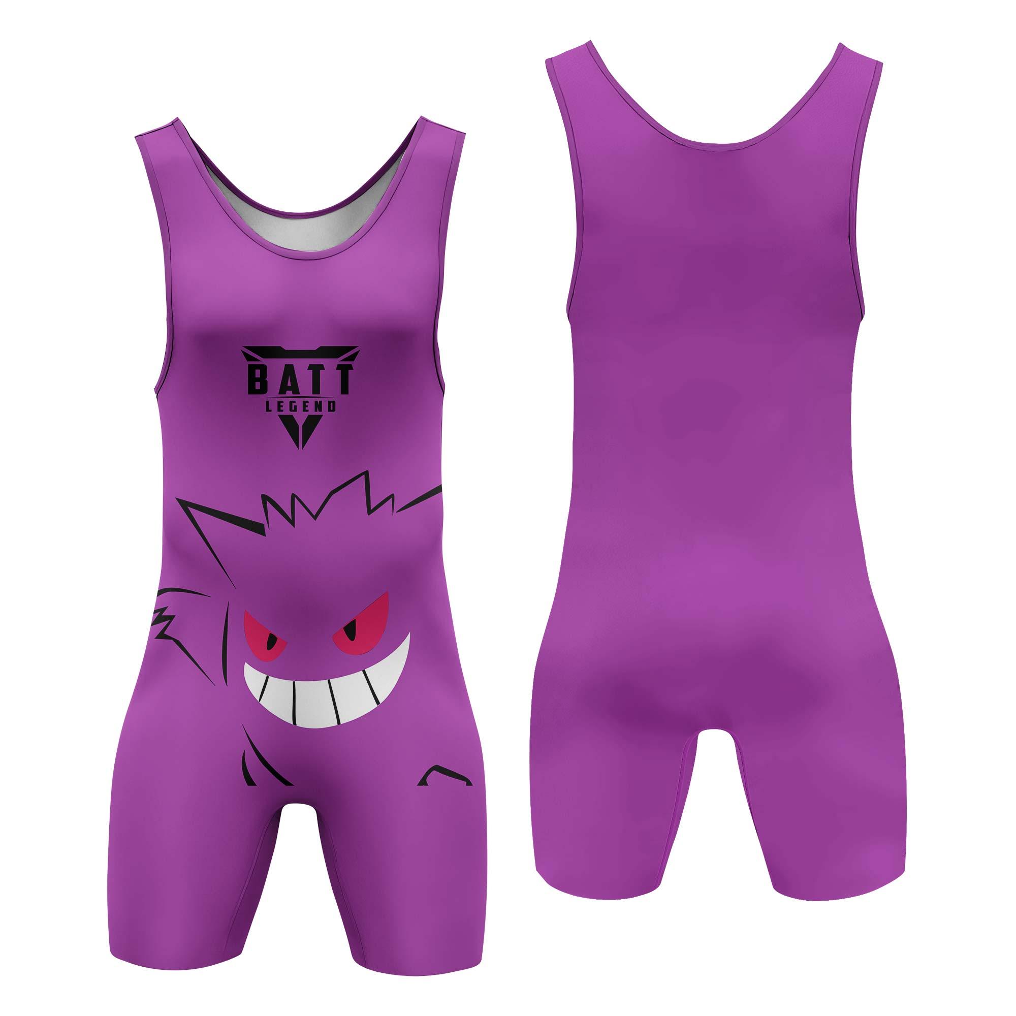 Pokemon Mischievous Gengar Wrestling Singlet | Wrestling Singlet
