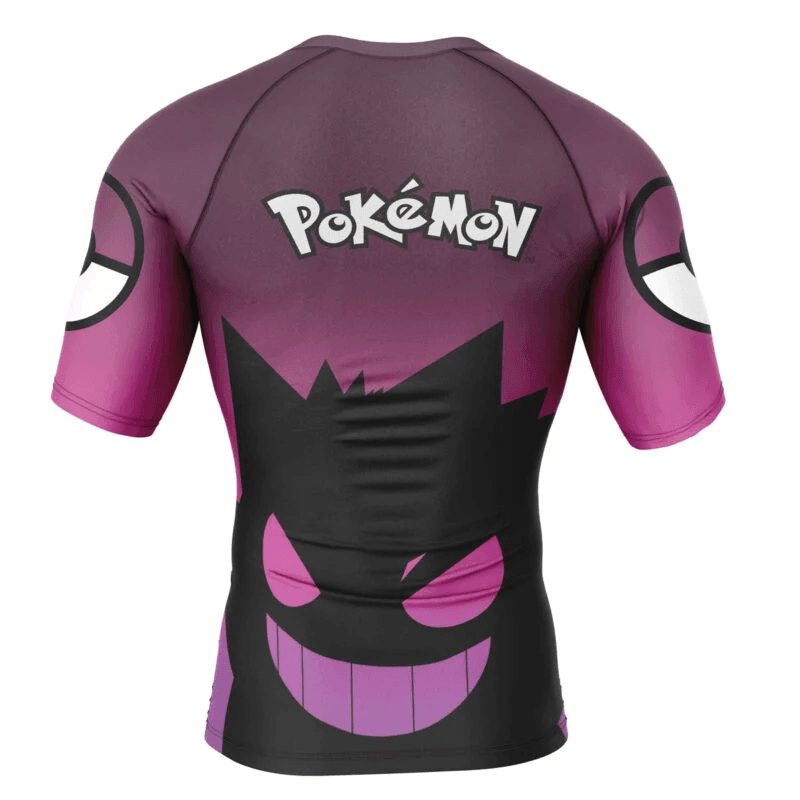 Pokemon Poision Ghost Gengar Rash Guard